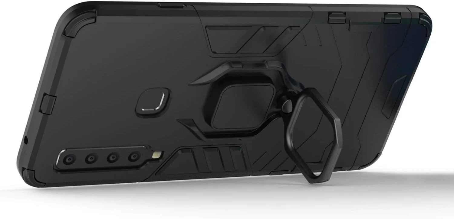 قاب محافظ گوشی موبایل میجین سازگار با گلکسی A9 (2018)، حلقه فلزی، استند، ضد ضربه، لایه سخت (سازگار با هولدر مغناطیسی خودرو)، دو لایه، مقاوم برای سامسونگ گلکسی A9 2018 (مشکی) قاب محافظ گوشی موبایل میجین سازگار با گلکسی A9 (2018)، حلقه فلزی، استند، ضد ضربه، لایه سخت (سازگار با هولدر مغناطیسی خودرو)، دو لایه، مقاوم برای سامسونگ گلکسی A9 2018 (مشکی)