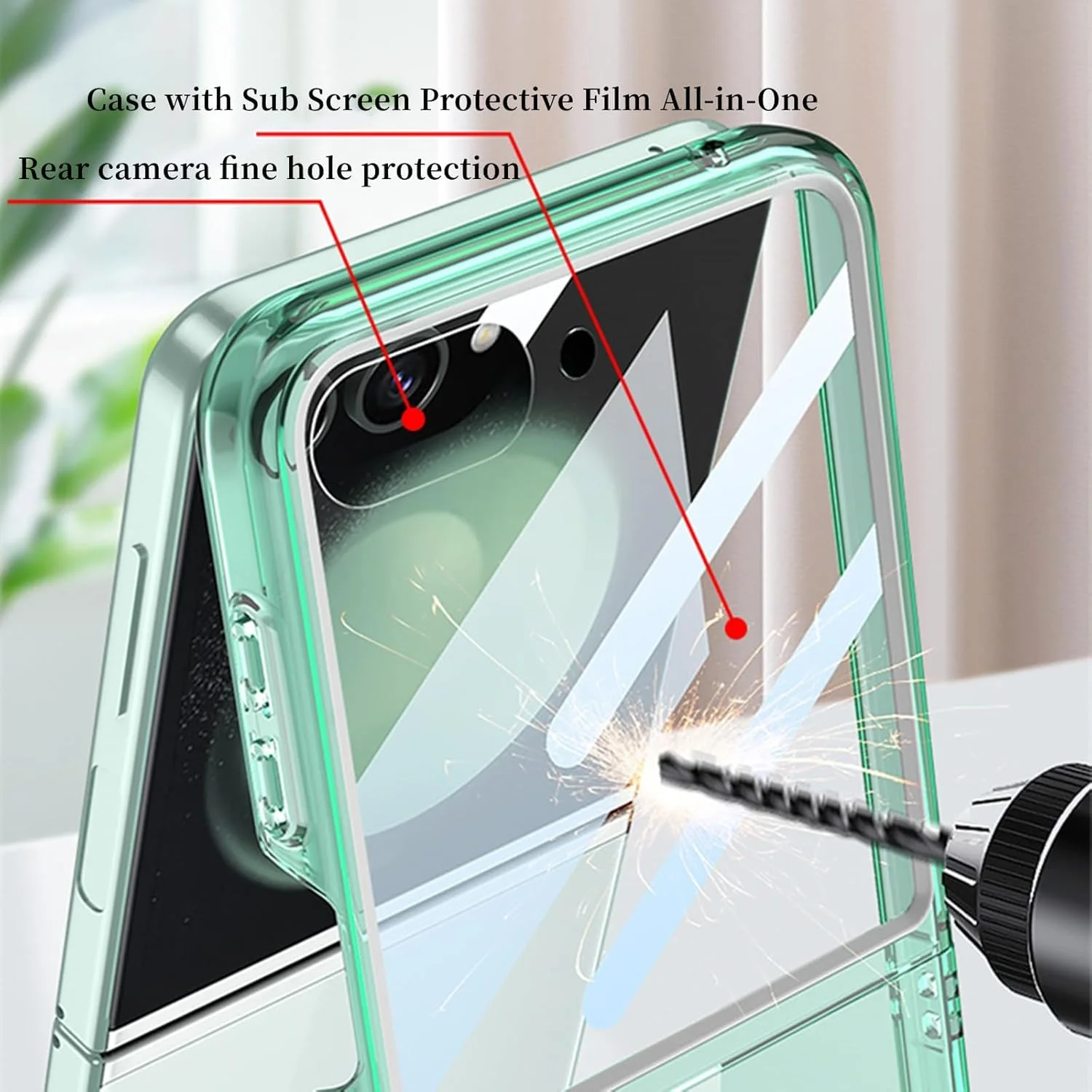 قاب محافظ شفاف پنجره بزرگ Hepiide برای گوشی سامسونگ گلکسی زد فلیپ 6، محافظ صفحه نمایش شیشه ای حرارت دیده، قاب محافظ موبایل کریستالی PC بسیار نازک و ساده (شفاف) قاب محافظ شفاف پنجره بزرگ Hepiide برای گوشی سامسونگ گلکسی زد فلیپ 6، محافظ صفحه نمایش شیشه ای حرارت دیده، قاب محافظ موبایل کریستالی PC بسیار نازک و ساده (شفاف)