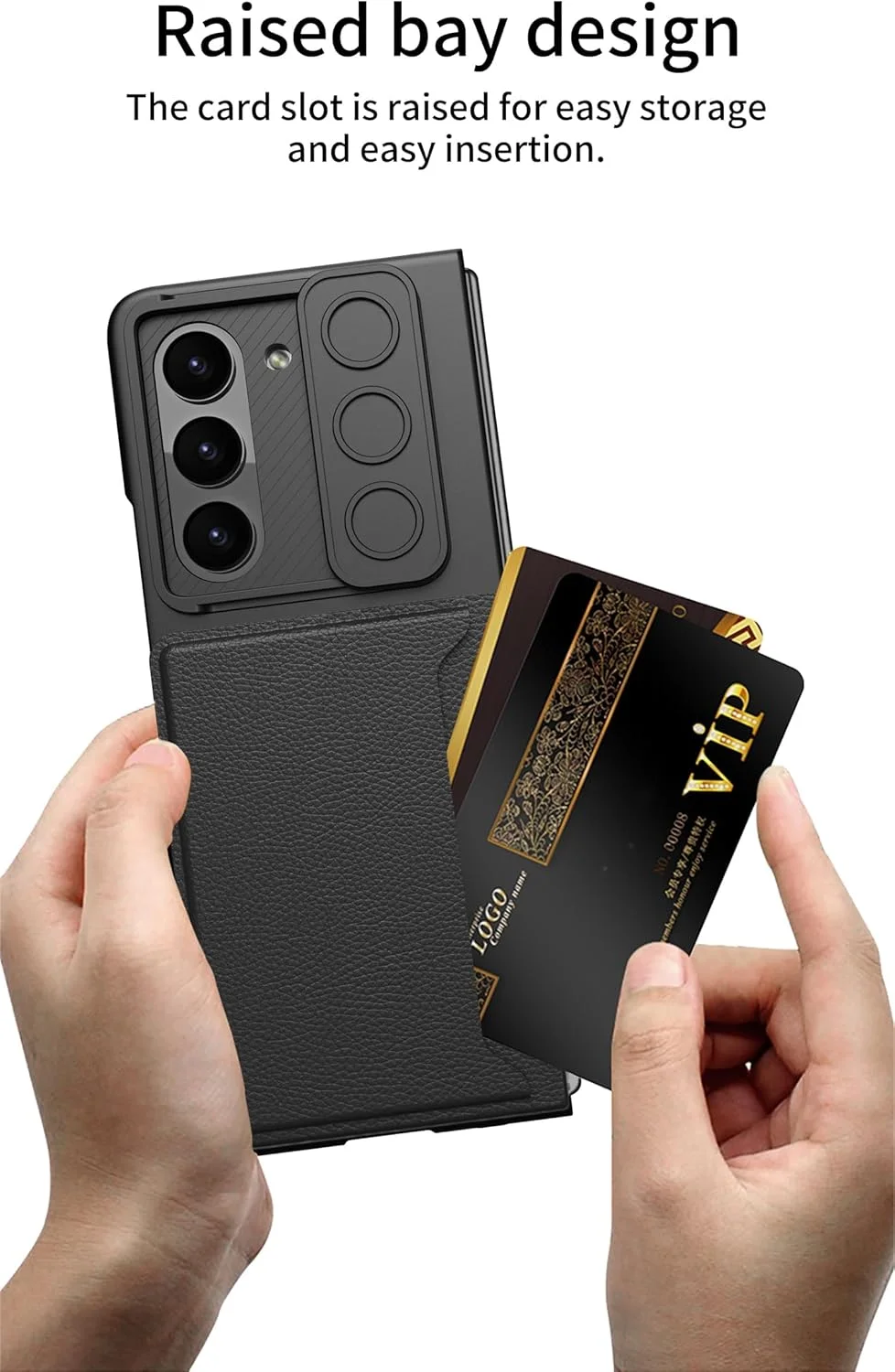 قاب گوشی TERRIFI برای گلکسی زد فولد 5 با جای کارت و پوشش کشویی دوربین و محافظ صفحه نمایش جلو، قاب باریک گوشی برای سامسونگ زد فولد 5 (مشکی) قاب گوشی TERRIFI برای گلکسی زد فولد 5 با جای کارت و پوشش کشویی دوربین و محافظ صفحه نمایش جلو، قاب باریک گوشی برای سامسونگ زد فولد 5 (مشکی)