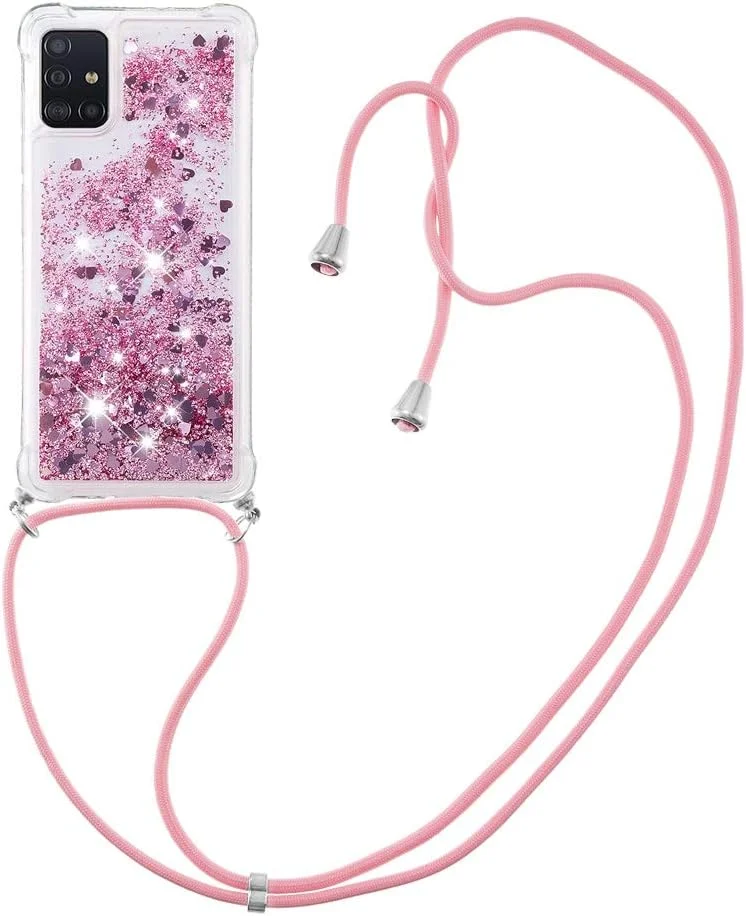 کاور موبایل بنددار MRSTER مناسب برای گوشی سامسونگ A51، کاور سیلیکونی TPU مایع اکلیلی با بند گردنی ضربدری، طرح LP Love Rose کاور موبایل بنددار MRSTER مناسب برای گوشی سامسونگ A51، کاور سیلیکونی TPU مایع اکلیلی با بند گردنی ضربدری، طرح LP Love Rose