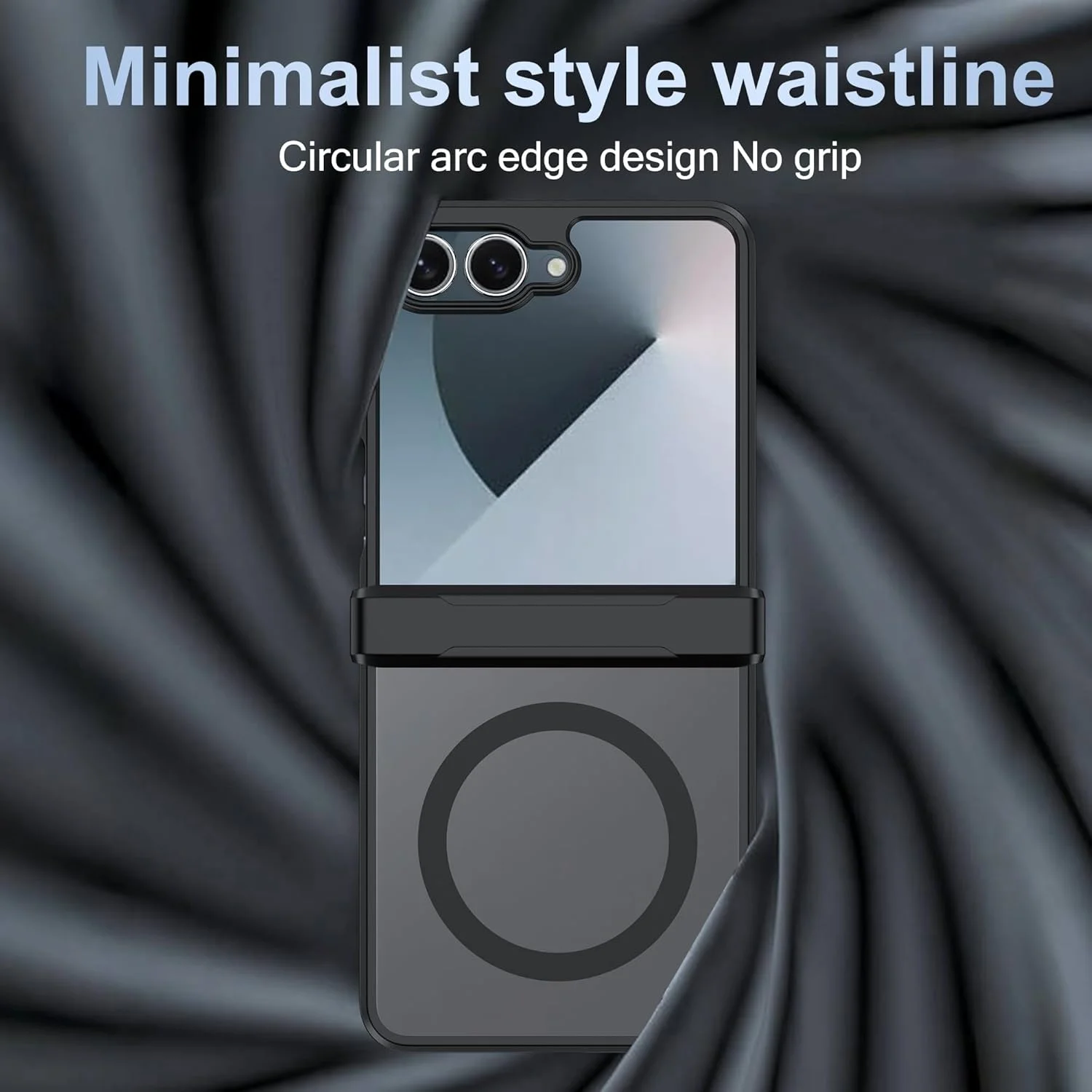 قاب مات گوشی موبایل برای سامسونگ گلکسی زد فلیپ 7 با محافظت از محور مرکزی، قاب پشتی مغناطیسی ضد ضربه و نازک، پوشش محافظ نیمه شفاف برای گلکسی زد فلیپ 7 - مشکی مات قاب مات گوشی موبایل برای سامسونگ گلکسی زد فلیپ 7 با محافظت از محور مرکزی، قاب پشتی مغناطیسی ضد ضربه و نازک، پوشش محافظ نیمه شفاف برای گلکسی زد فلیپ 7 - مشکی مات