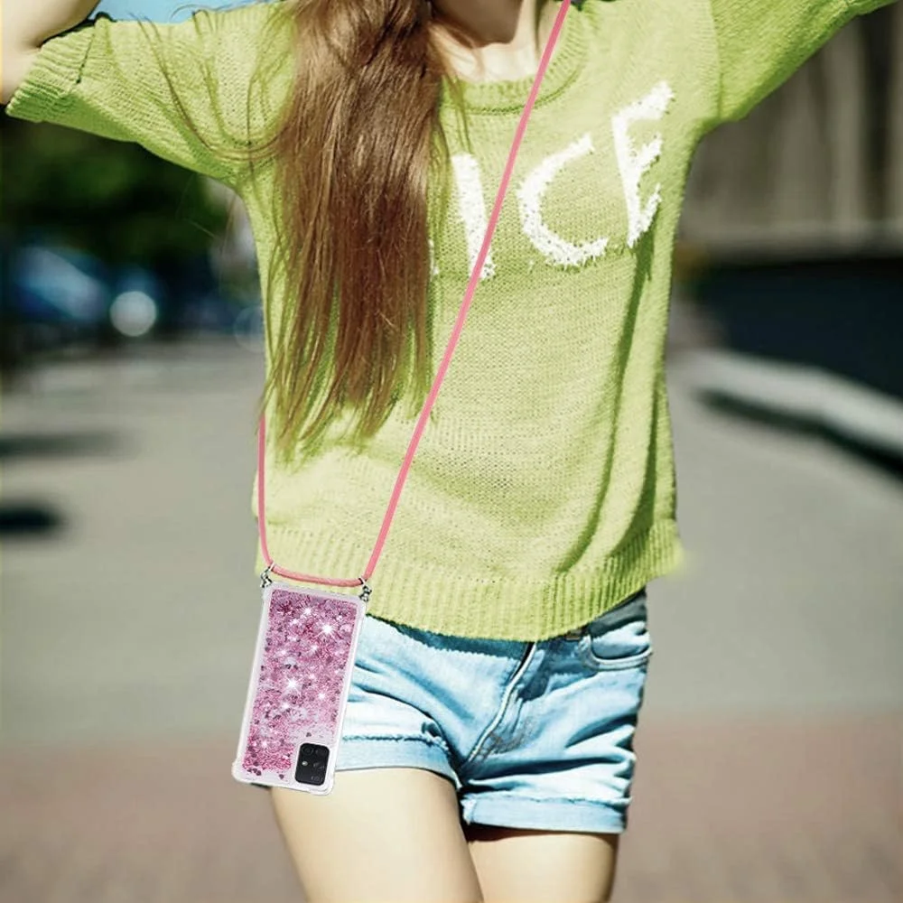 کاور موبایل بنددار MRSTER مناسب برای گوشی سامسونگ A51، کاور سیلیکونی TPU مایع اکلیلی با بند گردنی ضربدری، طرح LP Love Rose کاور موبایل بنددار MRSTER مناسب برای گوشی سامسونگ A51، کاور سیلیکونی TPU مایع اکلیلی با بند گردنی ضربدری، طرح LP Love Rose