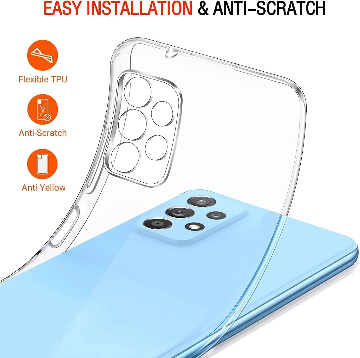 کاور ژله ای شفاف و نرم گوشی سامسونگ گلکسی A23، ساخته شده از سیلیکون TPU ضد ضربه کاور ژله ای شفاف و نرم گوشی سامسونگ گلکسی A23، ساخته شده از سیلیکون TPU ضد ضربه