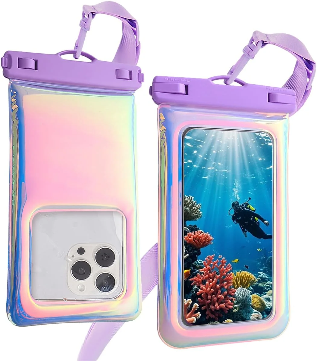 کیف ضد آب گوشی موبایل شناور IPX8 یونیورسال T Tersely، کاور 7 اینچی رنگارنگ و ضد آب با بند گردنی برای آیفون 16/15/14 پرو/مکس و سامسونگ گلکسی S25/S24/S23 اولترا/FE کیف ضد آب گوشی موبایل شناور IPX8 یونیورسال T Tersely، کاور 7 اینچی رنگارنگ و ضد آب با بند گردنی برای آیفون 16/15/14 پرو/مکس و سامسونگ گلکسی S25/S24/S23 اولترا/FE