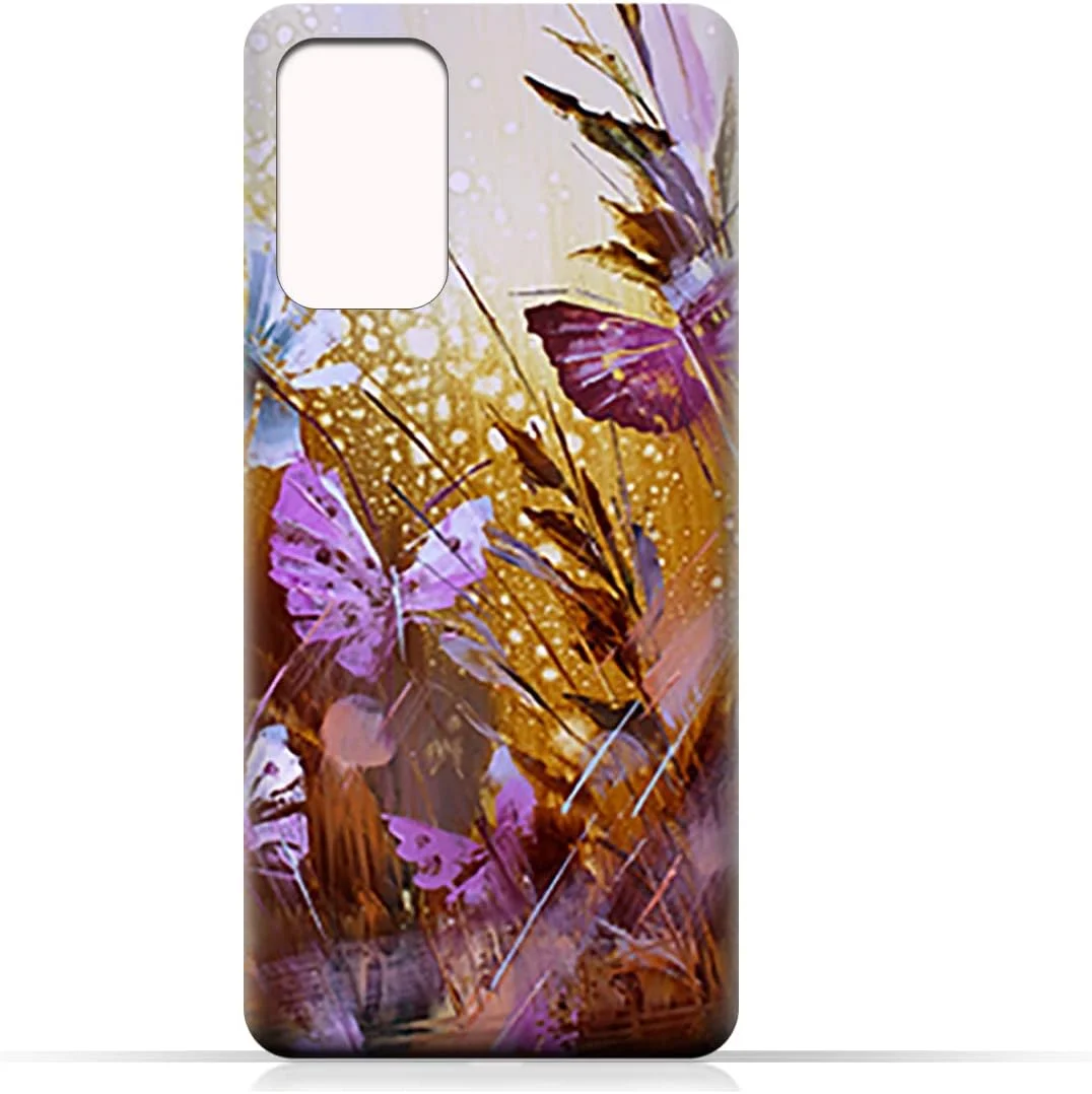 کاور محافظ گوشی سامسونگ گلکسی A73 5G با طرح پروانه و نقاشی رنگ روغن