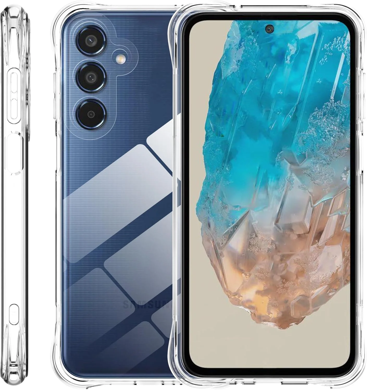 قاب محافظ سیلیکونی نرم و مایع برای گوشی سامسونگ گلکسی M35 5G، محافظت از دوربین، پوشش شفاف TPU قاب محافظ سیلیکونی نرم و مایع برای گوشی سامسونگ گلکسی M35 5G، محافظت از دوربین، پوشش شفاف TPU