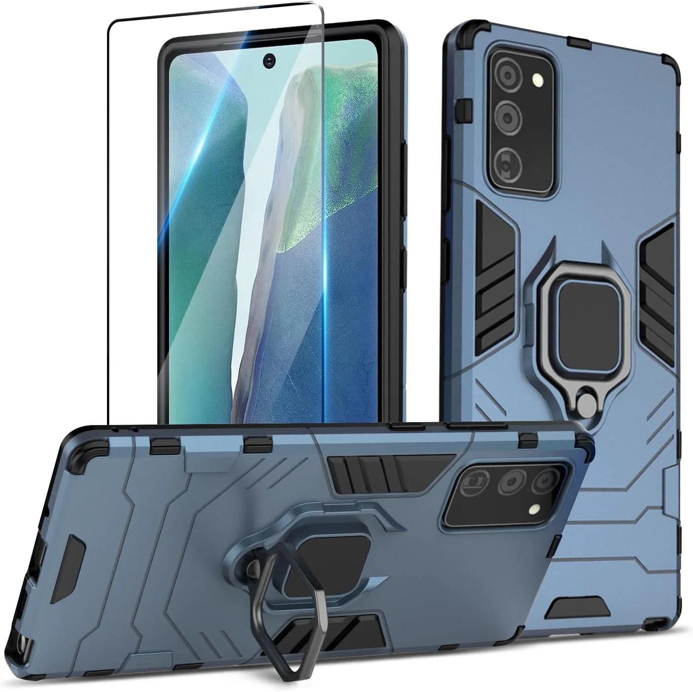 قاب گوشی سامسونگ گلکسی S10e به همراه محافظ صفحه نمایش شیشه ای حرارت دیده، قاب گوشی موبایل ضد ضربه و مقاوم برای سامسونگ گلکسی S10e آبی قاب گوشی سامسونگ گلکسی S10e به همراه محافظ صفحه نمایش شیشه ای حرارت دیده، قاب گوشی موبایل ضد ضربه و مقاوم برای سامسونگ گلکسی S10e آبی