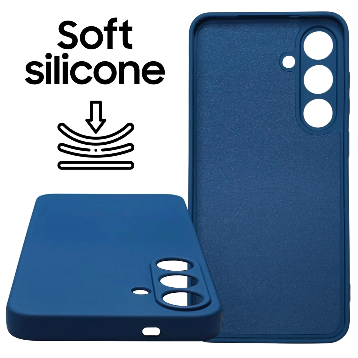 کاور مکستر برای سامسونگ S25 - کاور سیلیکونی ضد ضربه (آبی تیره) کاور مکستر برای سامسونگ S25 - کاور سیلیکونی ضد ضربه (آبی تیره)