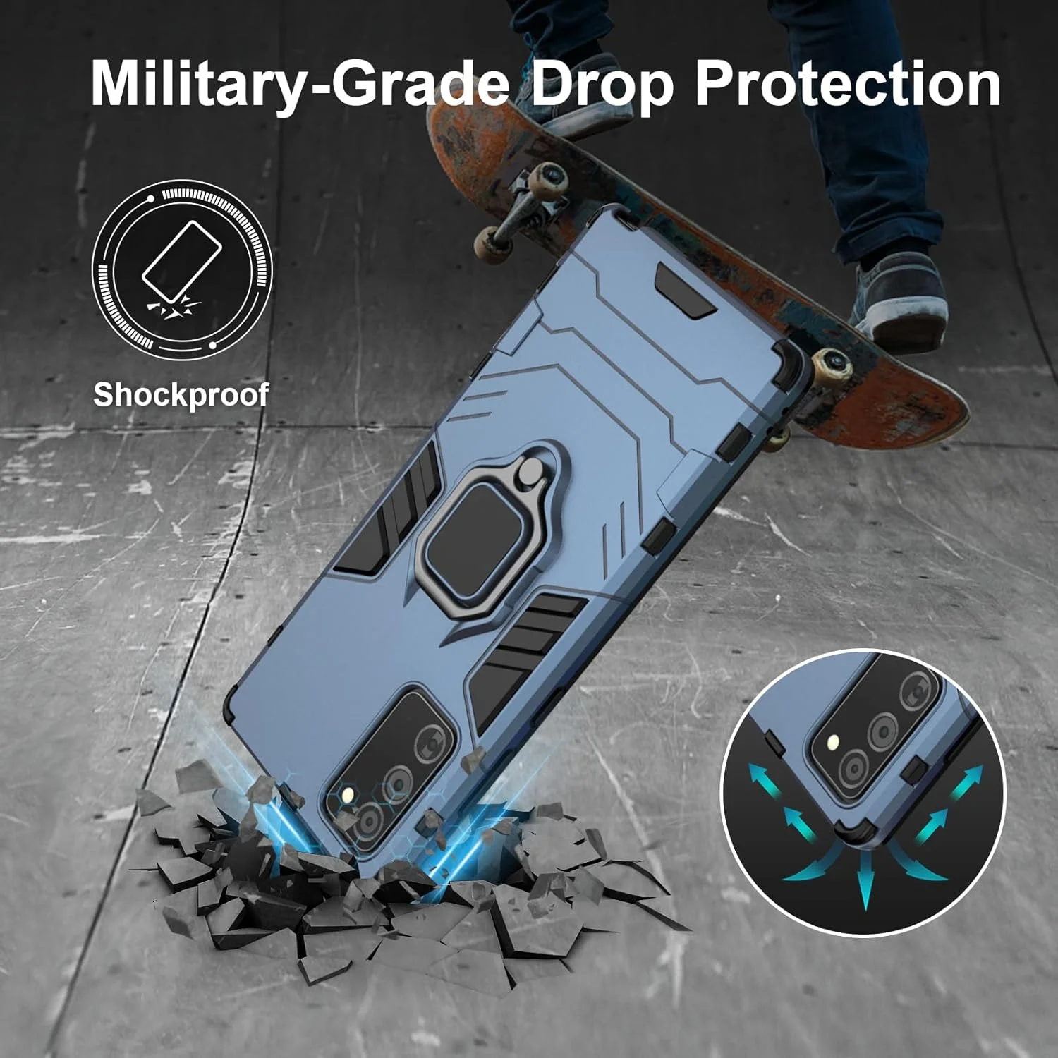 قاب گوشی سامسونگ گلکسی S10e به همراه محافظ صفحه نمایش شیشه ای حرارت دیده، قاب گوشی موبایل ضد ضربه و مقاوم برای سامسونگ گلکسی S10e آبی قاب گوشی سامسونگ گلکسی S10e به همراه محافظ صفحه نمایش شیشه ای حرارت دیده، قاب گوشی موبایل ضد ضربه و مقاوم برای سامسونگ گلکسی S10e آبی