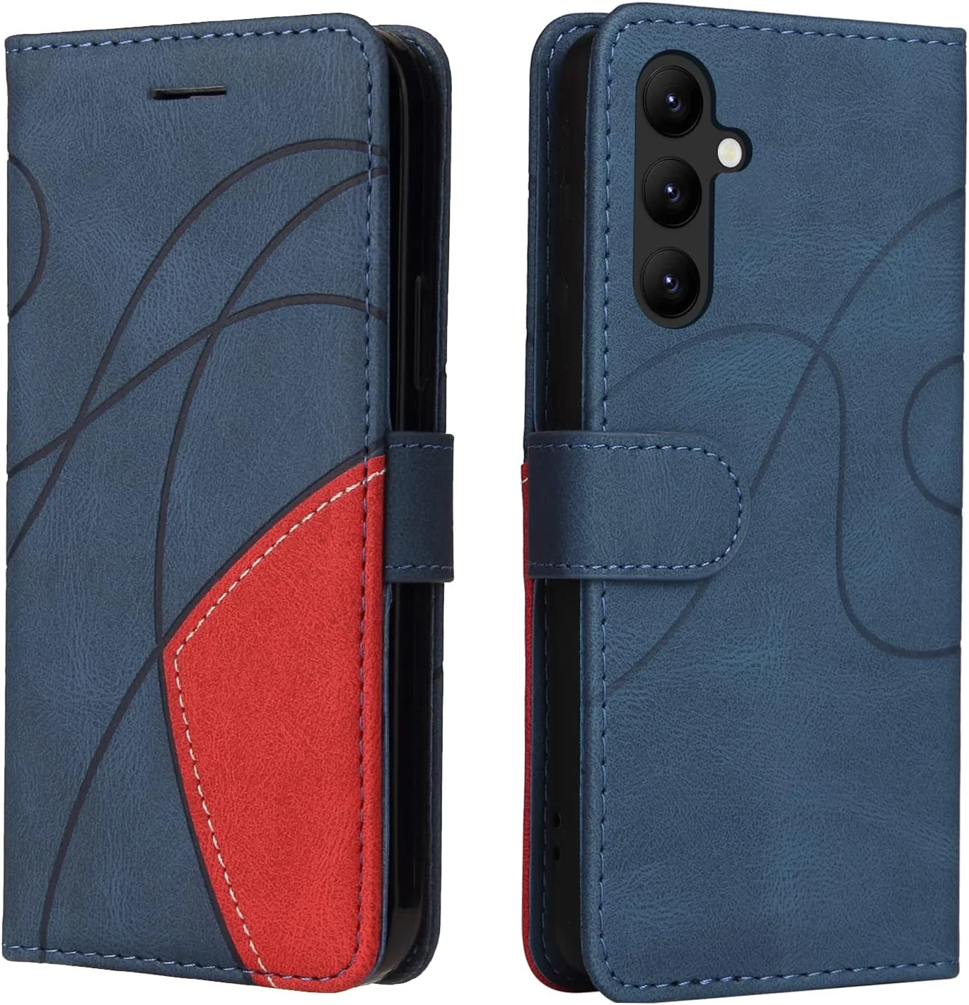 کاور محافظ XINNI برای گوشی سامسونگ گلکسی S24 Fe، قاب کتابی گوشی موبایل طرح رترو ضد ضربه از جنس چرم PU / کیف پول مغناطیسی تاشو TPU، آبی کاور محافظ XINNI برای گوشی سامسونگ گلکسی S24 Fe، قاب کتابی گوشی موبایل طرح رترو ضد ضربه از جنس چرم PU / کیف پول مغناطیسی تاشو TPU، آبی