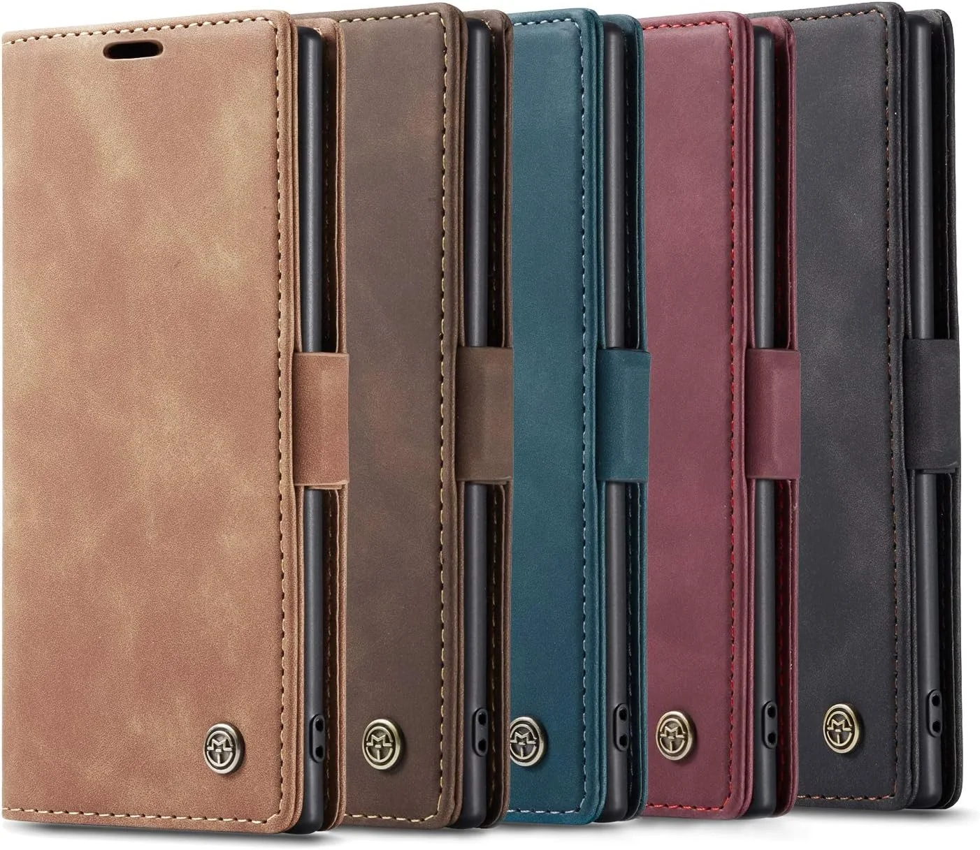 کاور کیف پول چرمی کتابی برای سامسونگ گلکسی نوت 10 لایت [دارای جای کارت] [مگنتی] قاب گوشی موبایل PU با کیفیت عالی برای قاب سامسونگ نوت 10 لایت، آبی