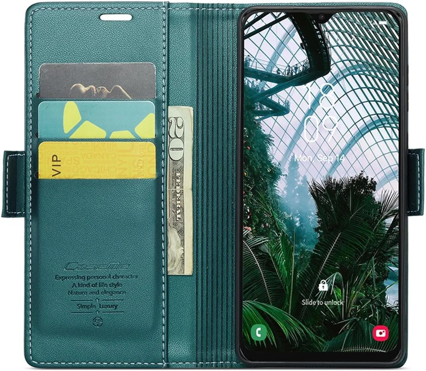 کاور چرمی یونیککیس برای گوشی سامسونگ گلکسی A30s / A50 / A50s با قابلیت مسدودسازی RFID و دارای 3 جای کارت - سبز کاور چرمی یونیککیس برای گوشی سامسونگ گلکسی A30s / A50 / A50s با قابلیت مسدودسازی RFID و دارای 3 جای کارت - سبز