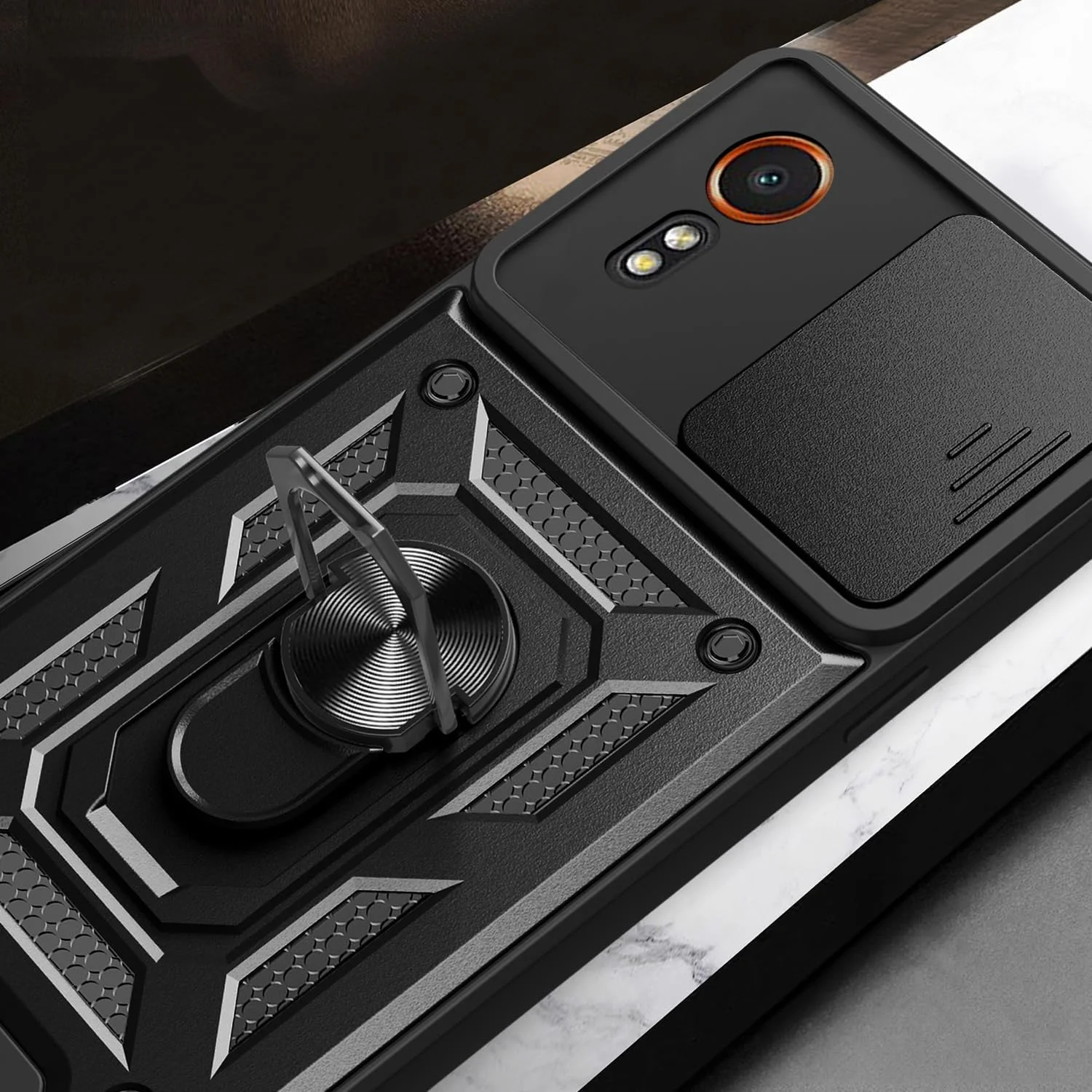 کاور محافظ گوشی سامسونگ گلکسی Xcover 7 مدل SDTEK به همراه محافظ لنز دوربین، استند، حلقه نگهدارنده مغناطیسی و محافظ صفحه نمایش شیشه ای (مشکی) کاور محافظ گوشی سامسونگ گلکسی Xcover 7 مدل SDTEK به همراه محافظ لنز دوربین، استند، حلقه نگهدارنده مغناطیسی و محافظ صفحه نمایش شیشه ای (مشکی)