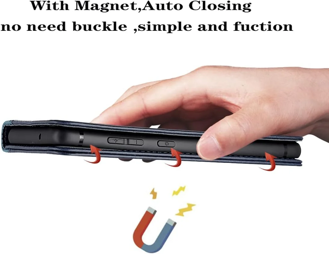 کیف پول چرمی گوشی سامسونگ گلکسی A73 5G، دارای جای کارت، ضد ضربه، مدل تاشو - سبز/آبی