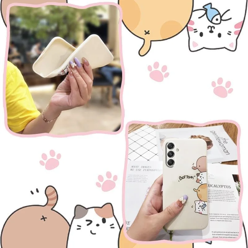 قاب گوشی لولومی مناسب برای گوشی سامسونگ گلکسی A55 5G، قاب سیلیکونی با رنگ ثابت، محافظ گوشی موبایل، طرح کارتونی زیبا، قاب نرم، بادوام، ضد ضربه، ساده