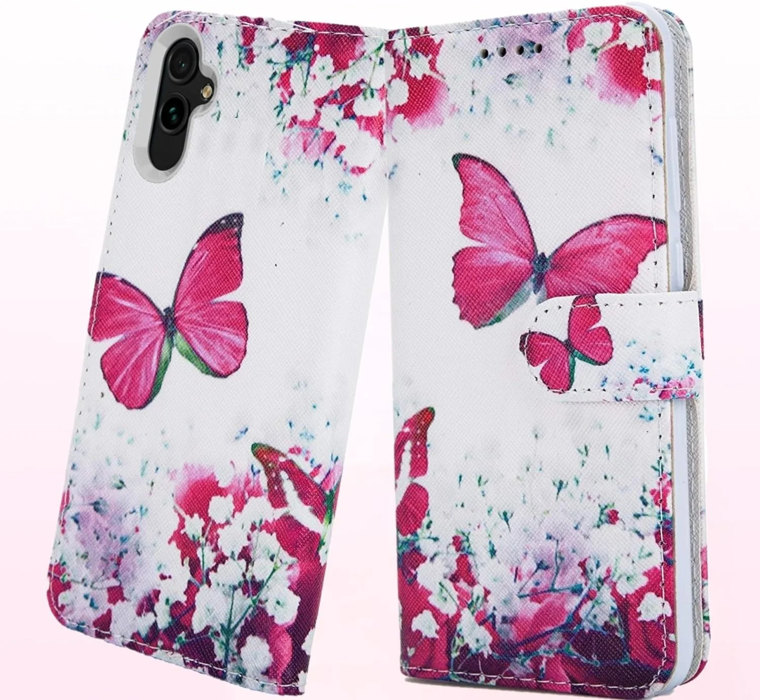 کیف چرمی چند رنگ با قابلیت تبدیل شدن به استند و جای کارت، سازگار با گوشی سامسونگ A07