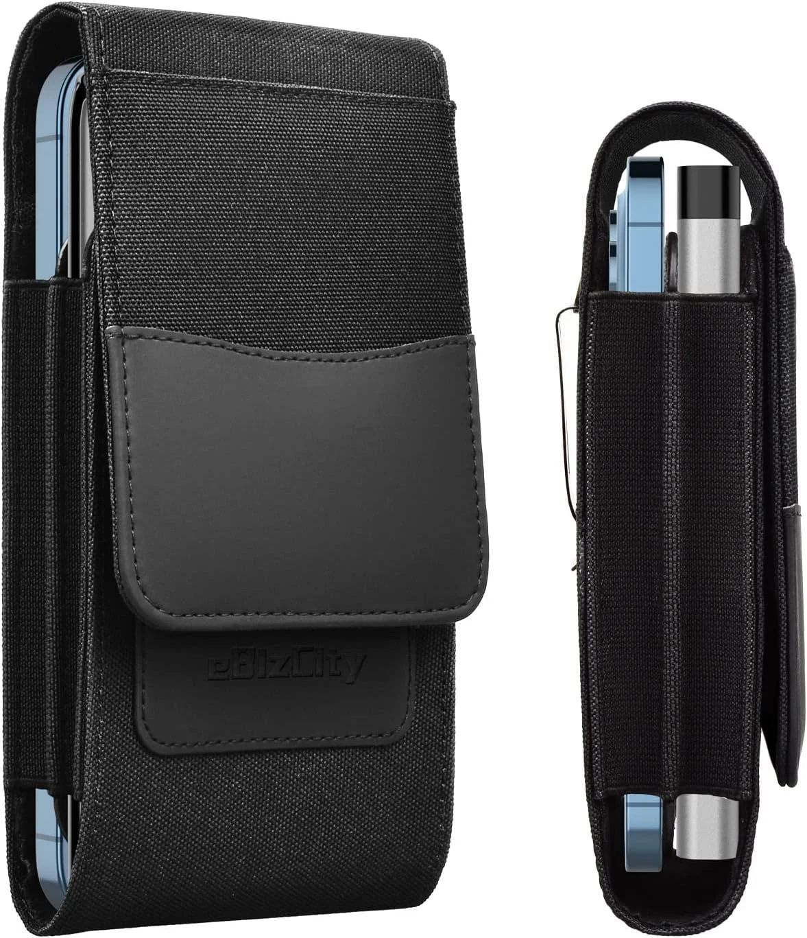 کیف کمری دوگانه گوشی موبایل EBIZCITY مناسب برای آیفون 15/14/13/12/11/15Pro/14Pro/13Pro/12Pro، سامسونگ، موتورولا با جای کارت، کیف محافظ گوشی