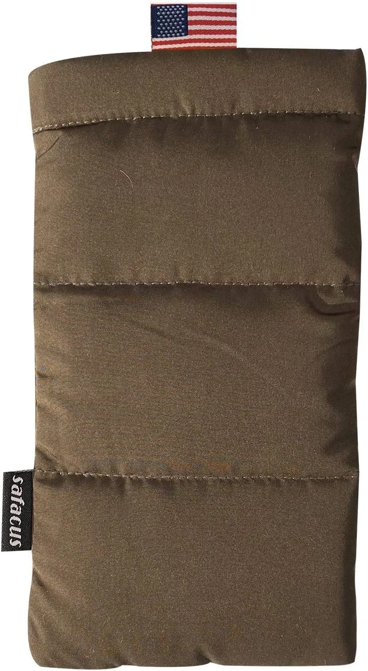 کیف حرارتی تلفن همراه SAFACUS مناسب برای آیفون 11 پرو مکس Xs Max XR X 8 7 6S Plus SE و کیف و کاور گوشی سامسونگ گلکسی (قهوه ای)