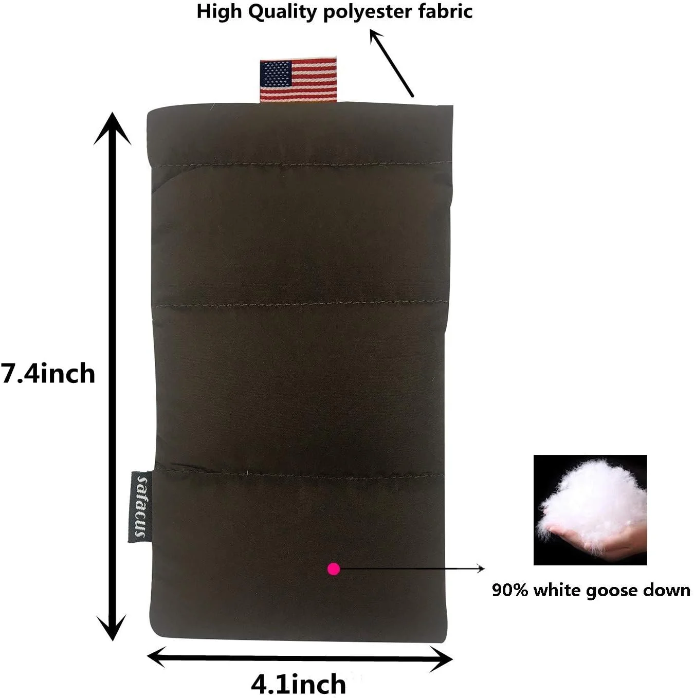 کیف حرارتی تلفن همراه SAFACUS مناسب برای آیفون 11 پرو مکس Xs Max XR X 8 7 6S Plus SE و کیف و کاور گوشی سامسونگ گلکسی (قهوه ای)