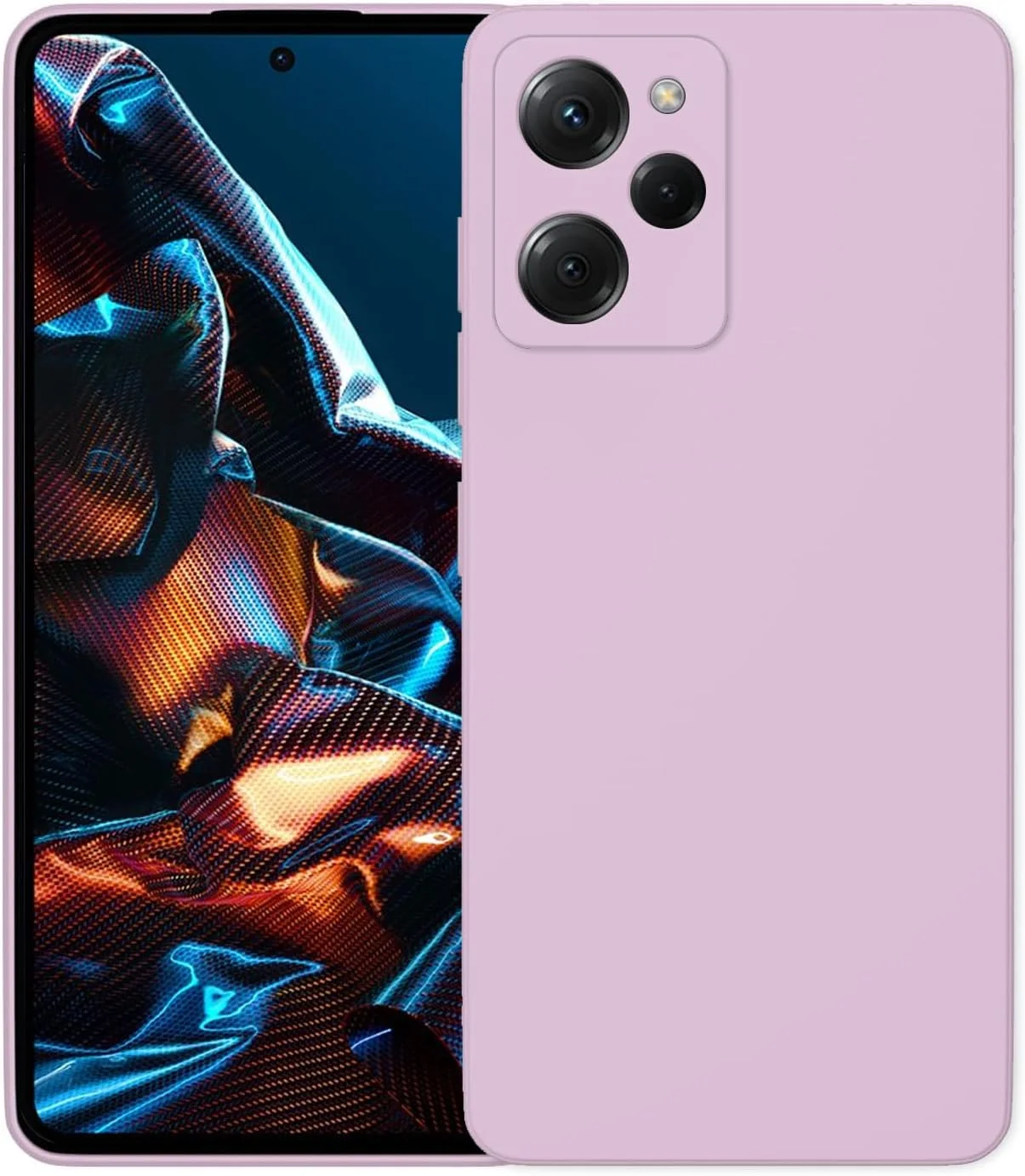 قاب سیلیکونی گوشی برای شیائومی پوکو X5 PRO 5G / ردمی نوت 12 پرو 5G، کاور محافظ نرم (بنفش روشن، پوکو X5 PRO / شیائومی ردمی نوت 12 پرو)