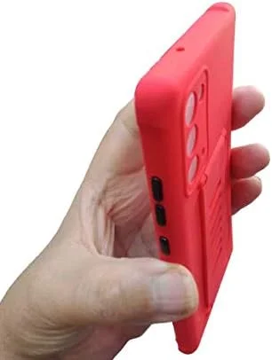 کاور محافظ گوشی موبایل سامسونگ گلکسی نوت 20، سیلیکون مایع، ضد ضربه، بند مچی و رنگ آبنباتی - قرمز