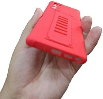 کاور محافظ گوشی موبایل سامسونگ گلکسی نوت 20، سیلیکون مایع، ضد ضربه، بند مچی و رنگ آبنباتی - قرمز