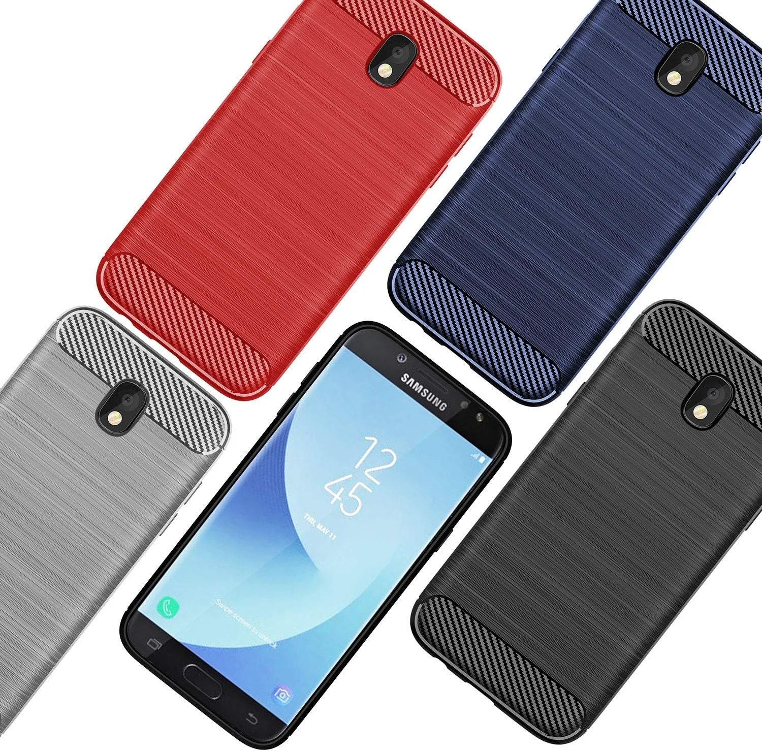 قاب گوشی سامسونگ گلکسی J5 Pro نکویا، محافظ کامل نرم با محافظت در برابر خش و اثر انگشت + مقاوم در برابر خراش، مناسب برای گوشی موبایل سامسونگ گلکسی J5 Pro