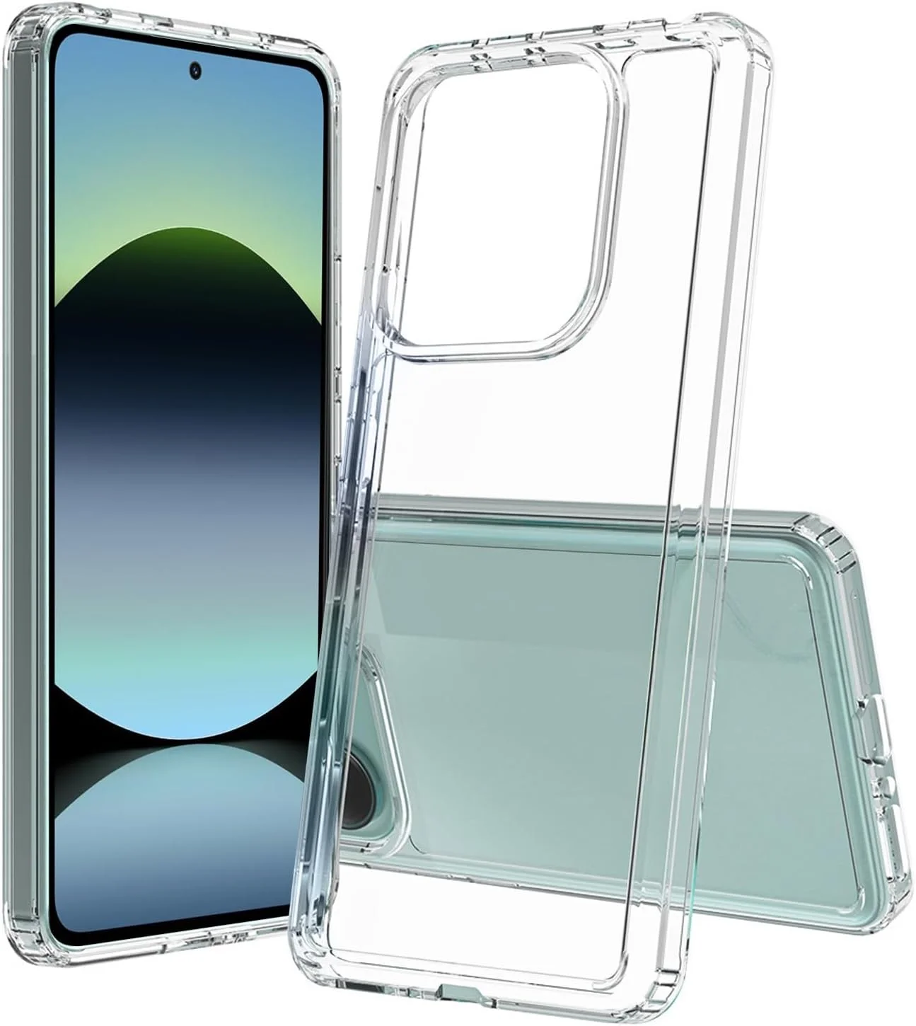 کاور محافظ شفاف هیبریدی T Tersely سازگار با شیائومی ردمی نوت 14 - فناوری TPU + پلی کربنات، ضد زردی، کاور محافظ، ضربه گیر ضد ضربه