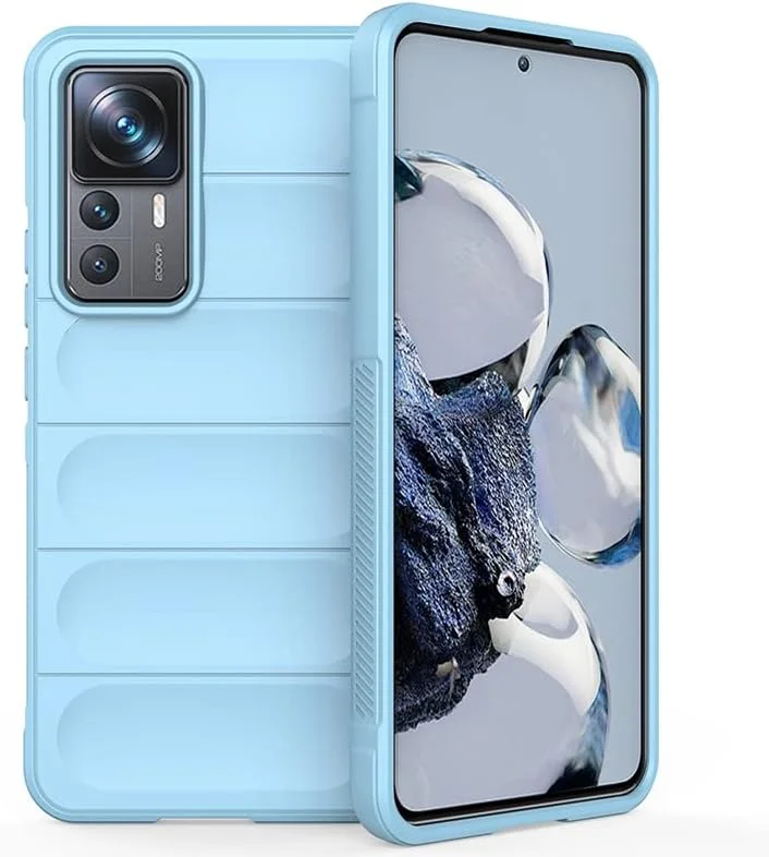 کاور محافظ گوشی شیائومی 12T/12T Pro، جنس سیلیکون TPU نرم، ضد ضربه، انعطاف پذیر، قابل شستشو، پوشش 360 درجه، سازگار با شیائومی 12T/12T Pro، آبی آسمانی