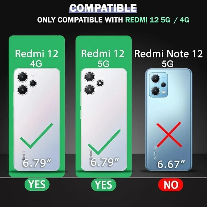 کاور محافظ گوشی ردمی 12 5G، کاور شفاف گوشی ردمی 12 4G، گوشه های تقویت شده، مقاوم در برابر خراش، جنس TPU سیلیکون نرم، محافظ برای شیائومی ردمی 12 2023 (شفاف)