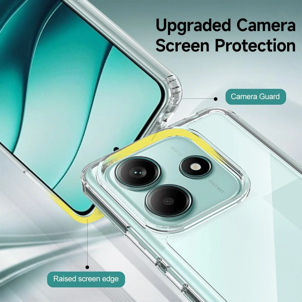 کاور محافظ شفاف هیبریدی T Tersely سازگار با شیائومی ردمی نوت 14 - فناوری TPU + پلی کربنات، ضد زردی، کاور محافظ، ضربه گیر ضد ضربه کاور محافظ شفاف هیبریدی T Tersely سازگار با شیائومی ردمی نوت 14 - فناوری TPU + پلی کربنات، ضد زردی، کاور محافظ، ضربه گیر ضد ضربه