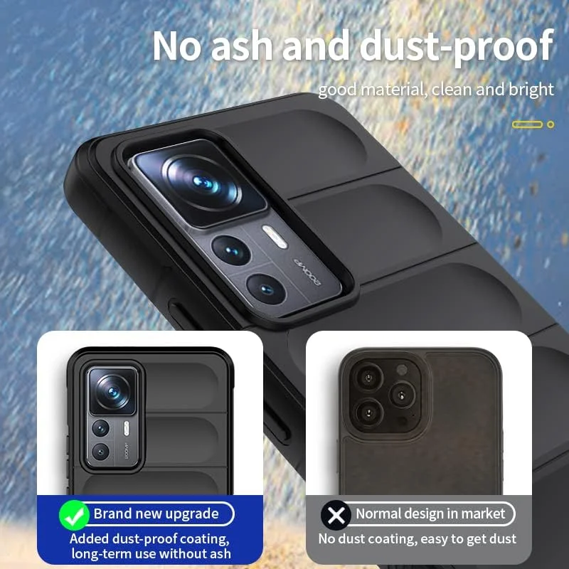 کاور محافظ گوشی شیائومی 12T/12T Pro، جنس سیلیکون TPU نرم، ضد ضربه، انعطاف پذیر، قابل شستشو، پوشش 360 درجه، سازگار با شیائومی 12T/12T Pro، آبی آسمانی