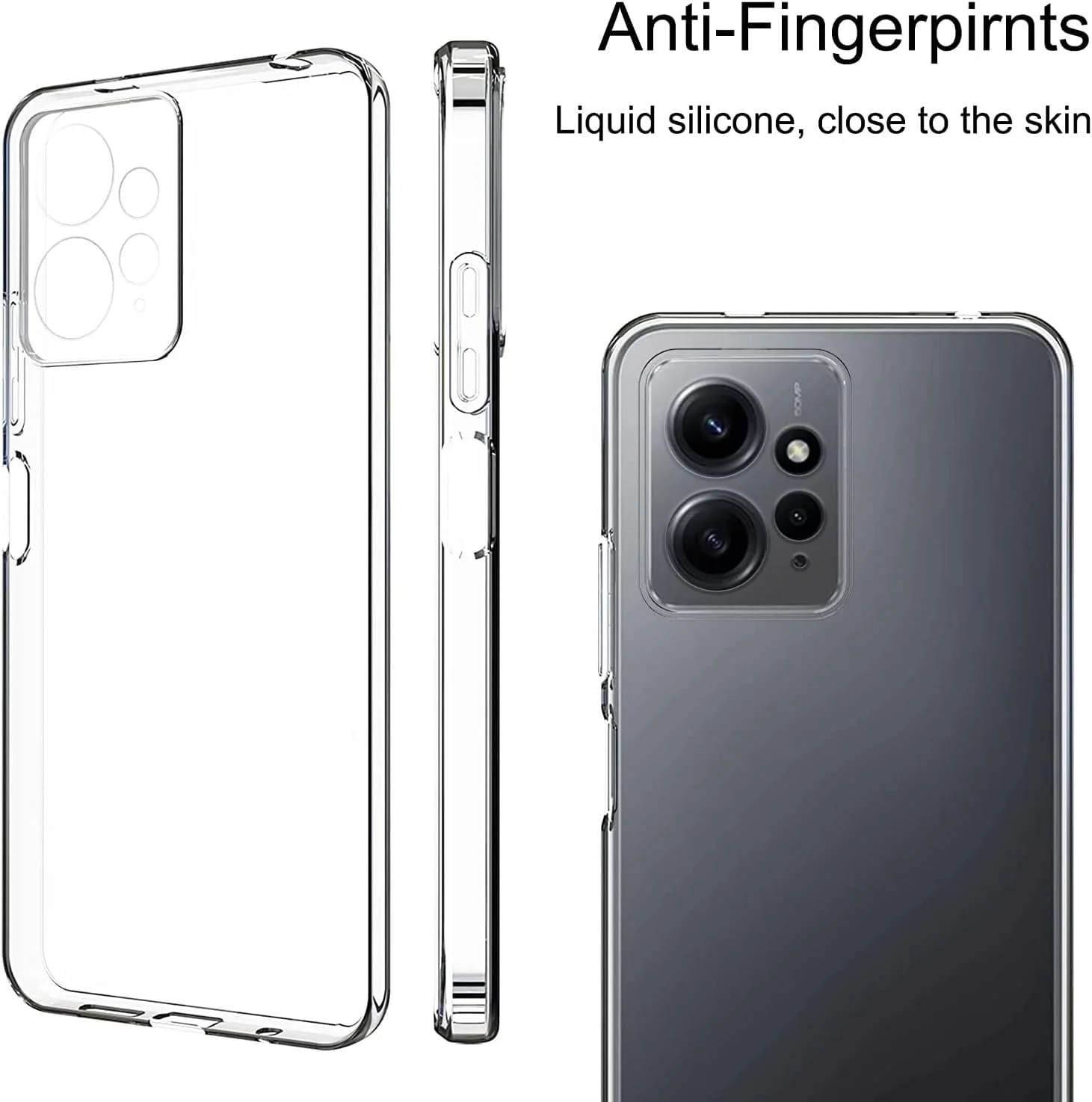 کاور محافظ شفاف گوشی شیائومی ردمی نوت 12، قاب پشتی محافظ شفاف برای شیائومی ردمی نوت 12 با اندازه 6.67 اینچ