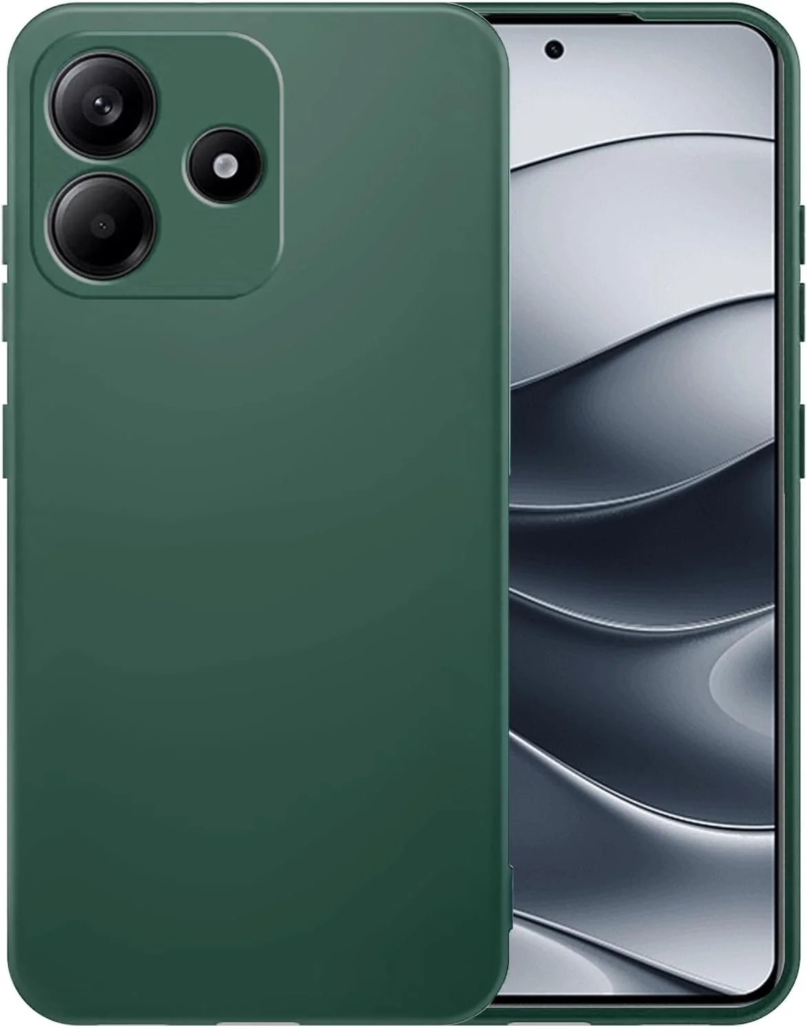 کاور سیلیکونی محافظ گوشی Maykela سازگار با گوشی شیائومی Redmi Note 14، نازک با محافظت از دوربین، دارای لایه داخلی نرم، باریک و انعطاف پذیر (مناسب برای شیائومی Redmi Note 14 - سبز)