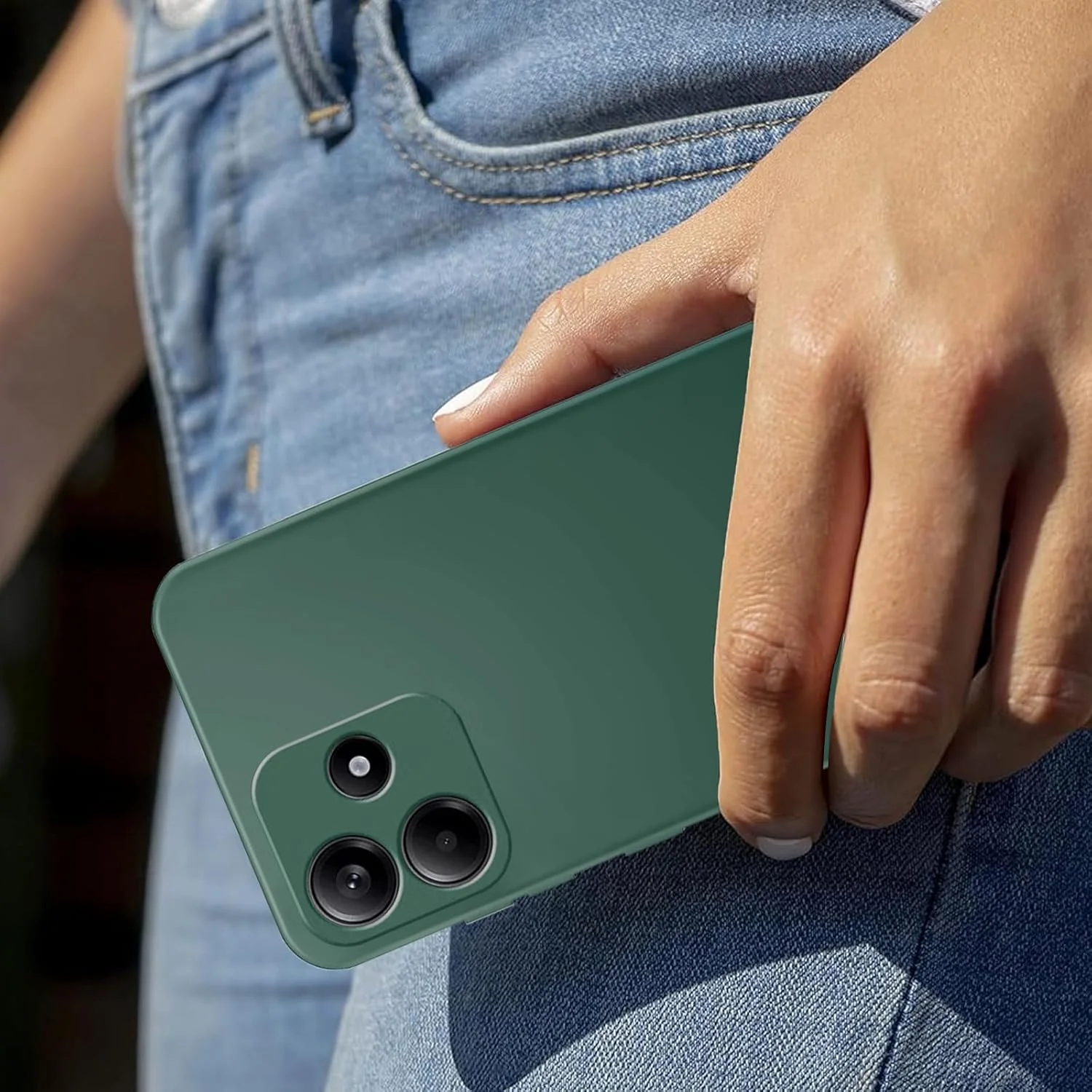 کاور سیلیکونی محافظ گوشی Maykela سازگار با گوشی شیائومی Redmi Note 14، نازک با محافظت از دوربین، دارای لایه داخلی نرم، باریک و انعطاف پذیر (مناسب برای شیائومی Redmi Note 14 - سبز)