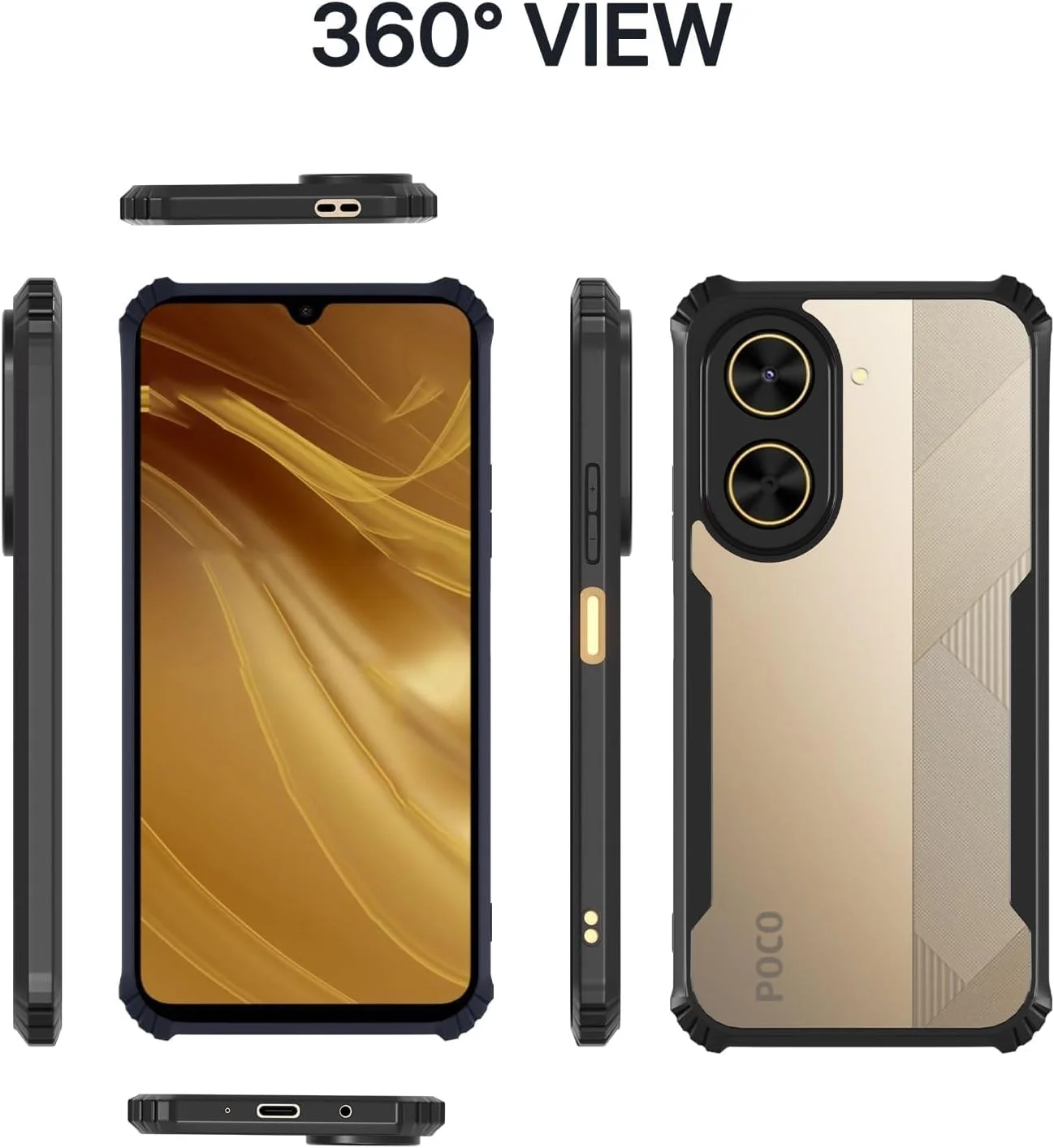 قاب محافظ گوشی ردمی A5، ضد ضربه، پشت شفاف، محافظت 360 درجه، طراحی محافظتی، کاور پشتی شفاف ردمی A5 2025 قاب محافظ گوشی ردمی A5، ضد ضربه، پشت شفاف، محافظت 360 درجه، طراحی محافظتی، کاور پشتی شفاف ردمی A5 2025