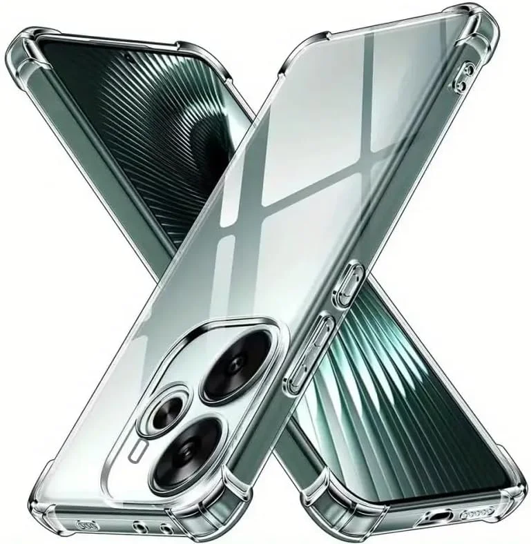 کاور محافظ ژله ای شفاف گوشی شیائومی ردمی نوت 14 5G، دارای بالشتک هوا، سیلیکونی نرم، ضد ضربه، محافظ گوشه ها، محصول Emodil (شفاف)