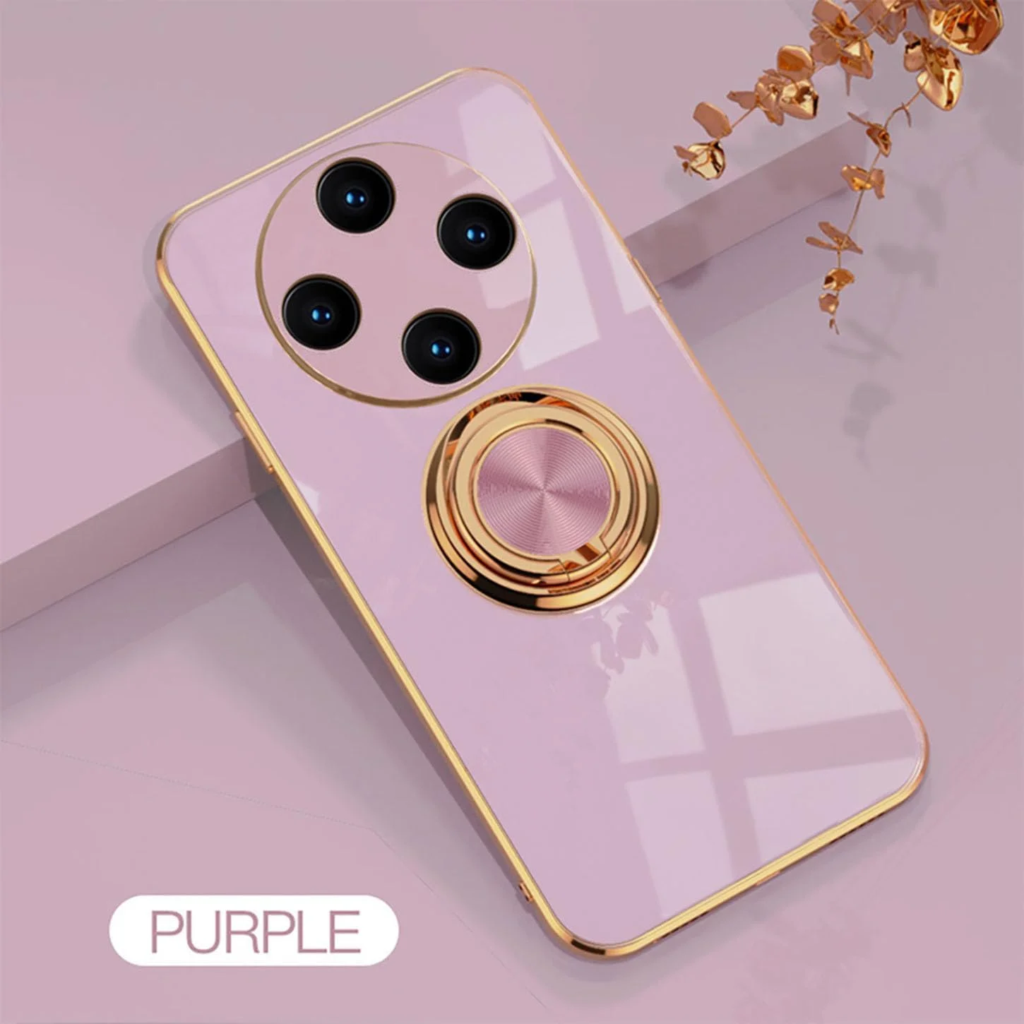 کاور ایلینگ مناسب برای شیائومی ردمی 14C / شیائومی پوکو C75 با پایه انگشتی 360 درجه، طراحی لوکس با لبه طلایی آبکاری شده، جنس سیلیکون TPU نرم و ضد ضربه، بسیار باریک، مناسب بانوان (بنفش) کاور ایلینگ مناسب برای شیائومی ردمی 14C / شیائومی پوکو C75 با پایه انگشتی 360 درجه، طراحی لوکس با لبه طلایی آبکاری شده، جنس سیلیکون TPU نرم و ضد ضربه، بسیار باریک، مناسب بانوان (بنفش)