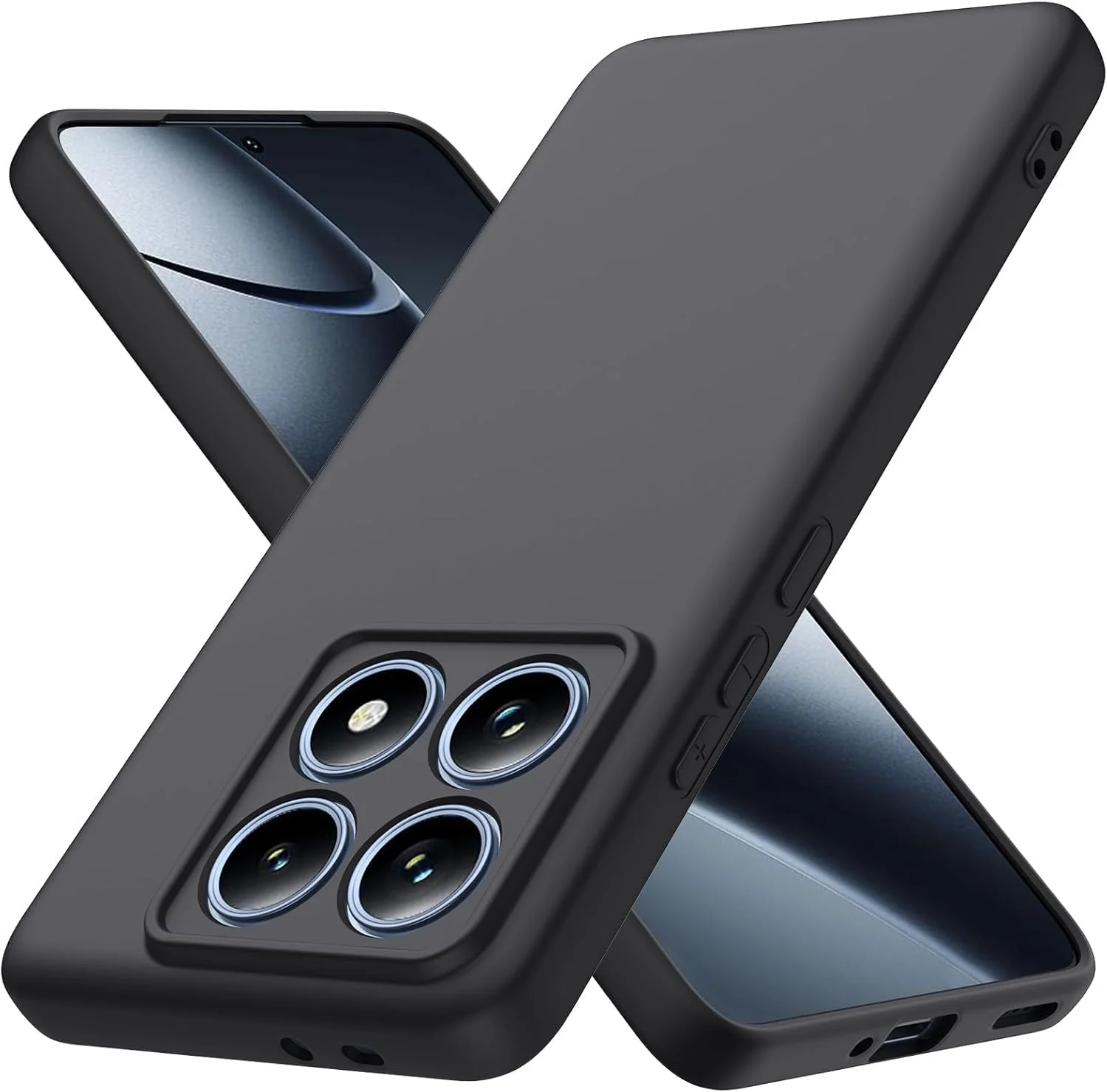 کاور محافظ گوشی شیائومی 14T مدل سیلیکونی نرم TPU با پوشش مات و محافظت از دوربین - مشکی