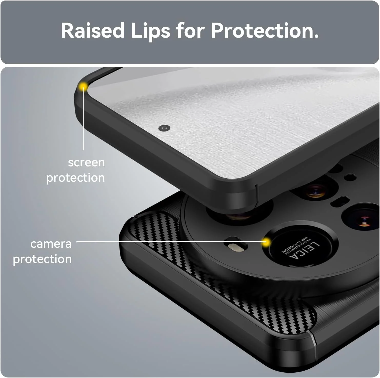 قاب گوشی OIATROE برای شیائومی 15 Ultra، کاور فوق العاده باریک [سبک وزن] [ضد خش] [قاب نرم] - مشکی