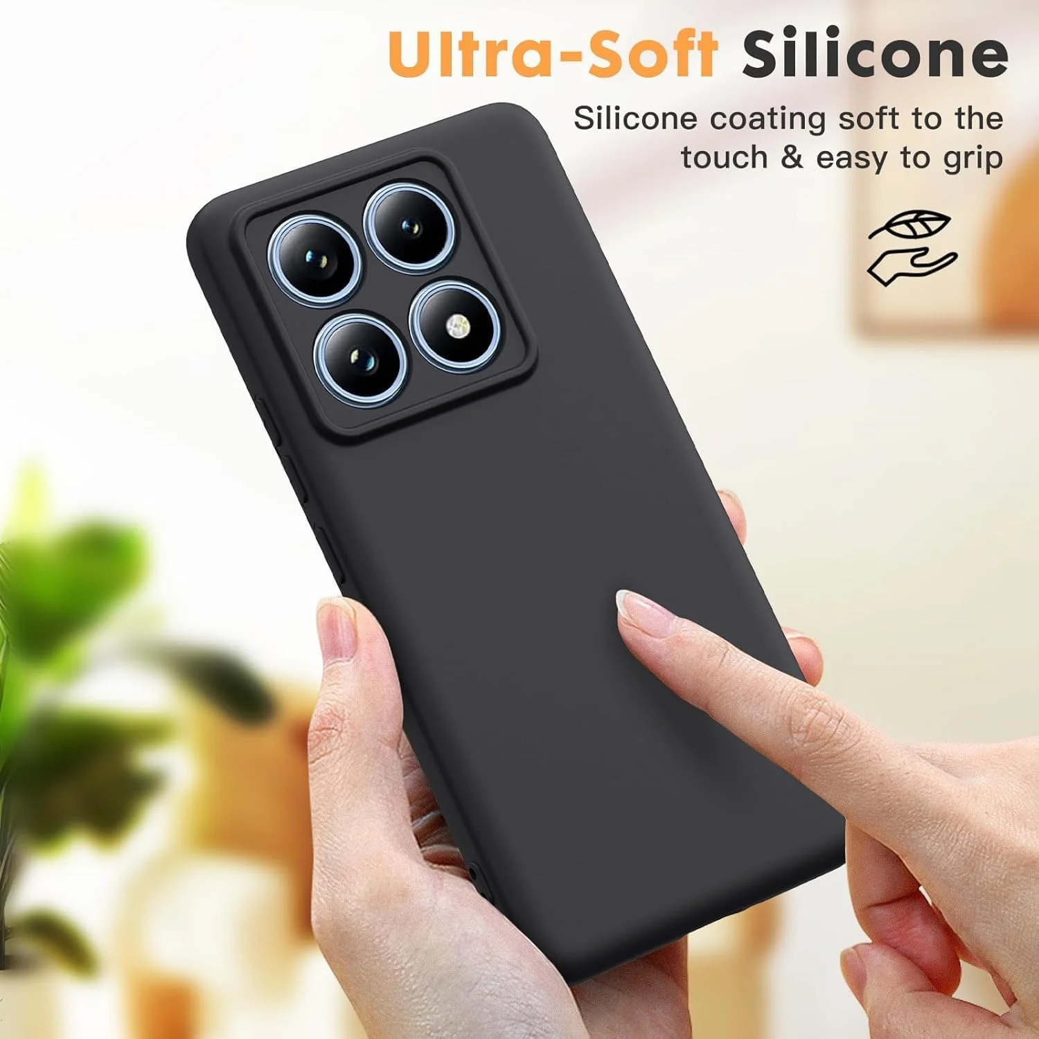 کاور محافظ گوشی شیائومی 14T مدل سیلیکونی نرم TPU با پوشش مات و محافظت از دوربین - مشکی