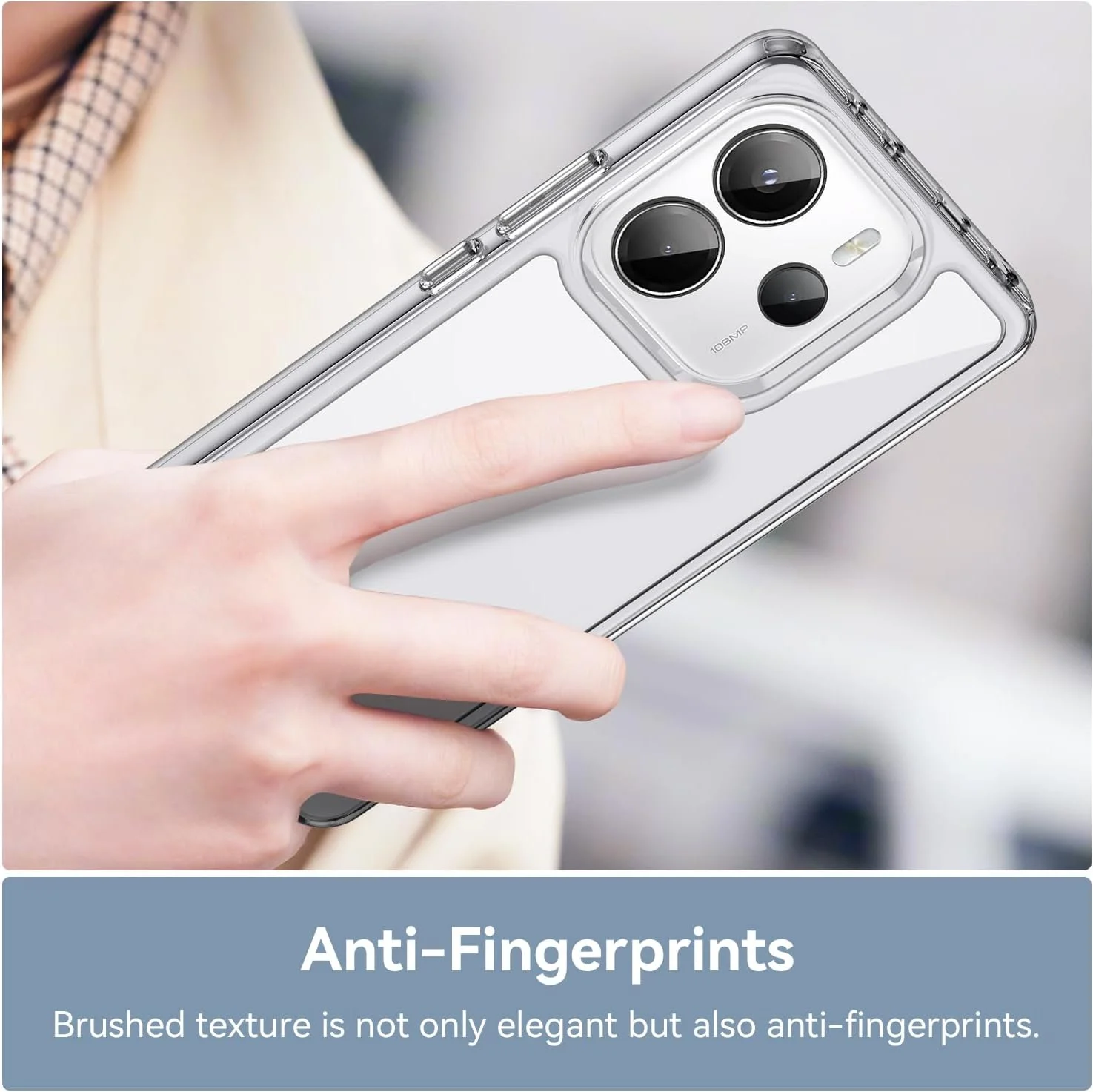 قاب گوشی OIATROE برای شیائومی Redmi Note 14 4G، قاب پشتی شفاف [ضد خش] [TPU شیک و باریک] [جذب شوک] قاب محافظ برای شیائومی Redmi Note 14 4G - شفاف