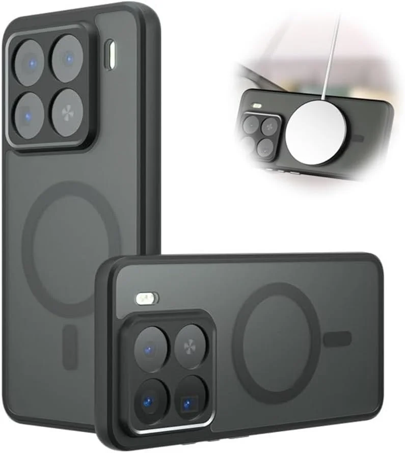 کاور مشکی برای گوشی شیائومی 15، سازگار با Mag-Safe، کاور Azonee برای شیائومی، محافظت مغناطیسی داخلی ضد ضربه