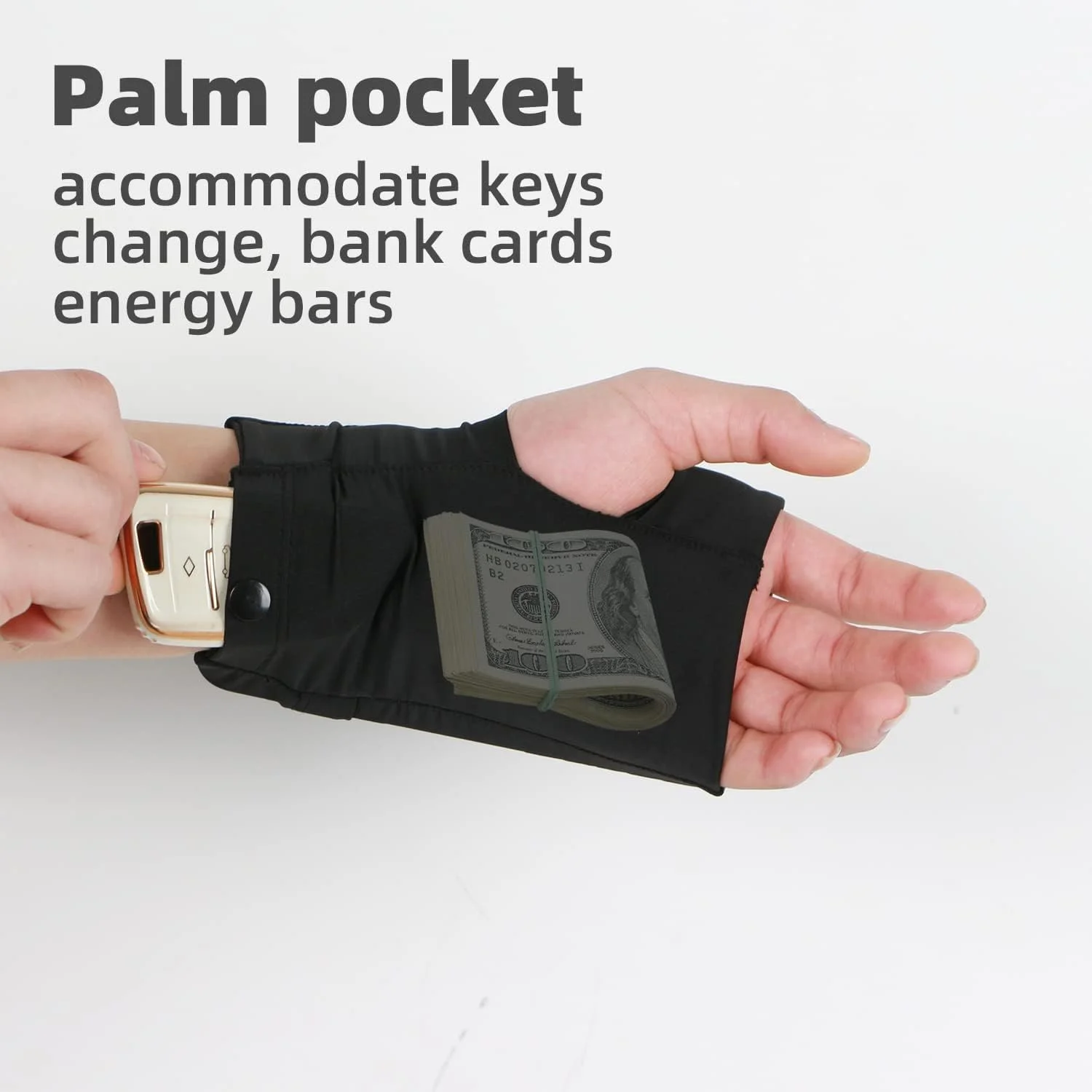 کیف مچی قابل حمل MAKINGTEC، بازوبند تلفن همراه با لوگوی بازتابنده، پارچه بافتنی ضد لغزش، بند بازویی تلفن دستکشی، برای دویدن، پیاده روی، کوهنوردی و دوچرخه سواری - مشکی