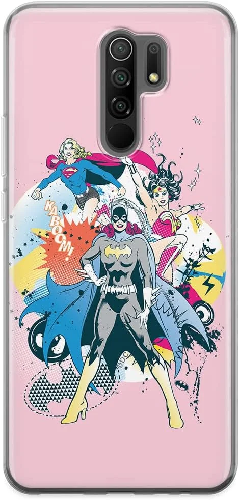 قاب گوشی موبایل ERT GROUP برای شیائومی ردمی 9 طرح اصلی و دارای مجوز رسمی DC مدل Super Girls 001، کاملاً متناسب با شکل گوشی موبایل، قاب TPU