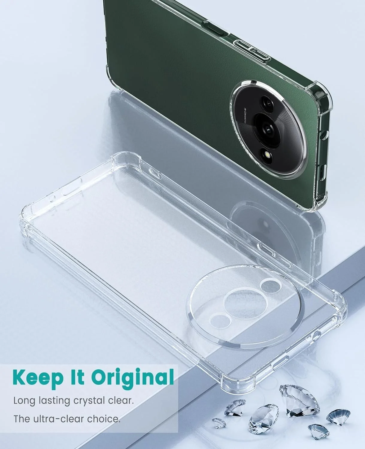 کاور سیلیکونی TPU نرم و محافظ سبک ضد ضربه Zubitech با محافظت از دوربین، طراحی شده برای Xiaomi Redmi A3 (شفاف) کاور سیلیکونی TPU نرم و محافظ سبک ضد ضربه Zubitech با محافظت از دوربین، طراحی شده برای Xiaomi Redmi A3 (شفاف)