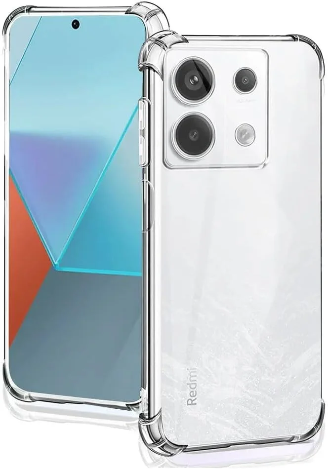 قاب محافظ گوشی شیائومی ردمی نوت ۱۳، کاور شفاف با محافظت از دوربین، گوشه‌های تقویت‌شده، بامپر TPU نرم، ضد خش و ضد ضربه برای گوشی ردمی نوت ۱۳ 5G مدل ۲۰۲۳ (شفاف)