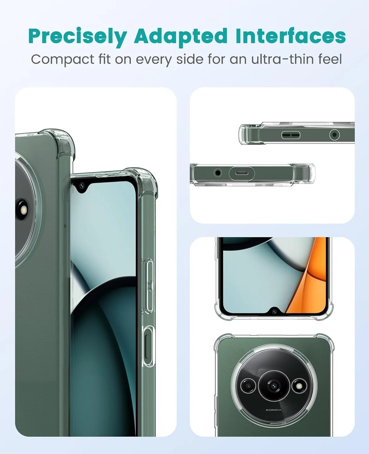 کاور سیلیکونی TPU نرم و محافظ سبک ضد ضربه Zubitech با محافظت از دوربین، طراحی شده برای Xiaomi Redmi A3 (شفاف) کاور سیلیکونی TPU نرم و محافظ سبک ضد ضربه Zubitech با محافظت از دوربین، طراحی شده برای Xiaomi Redmi A3 (شفاف)