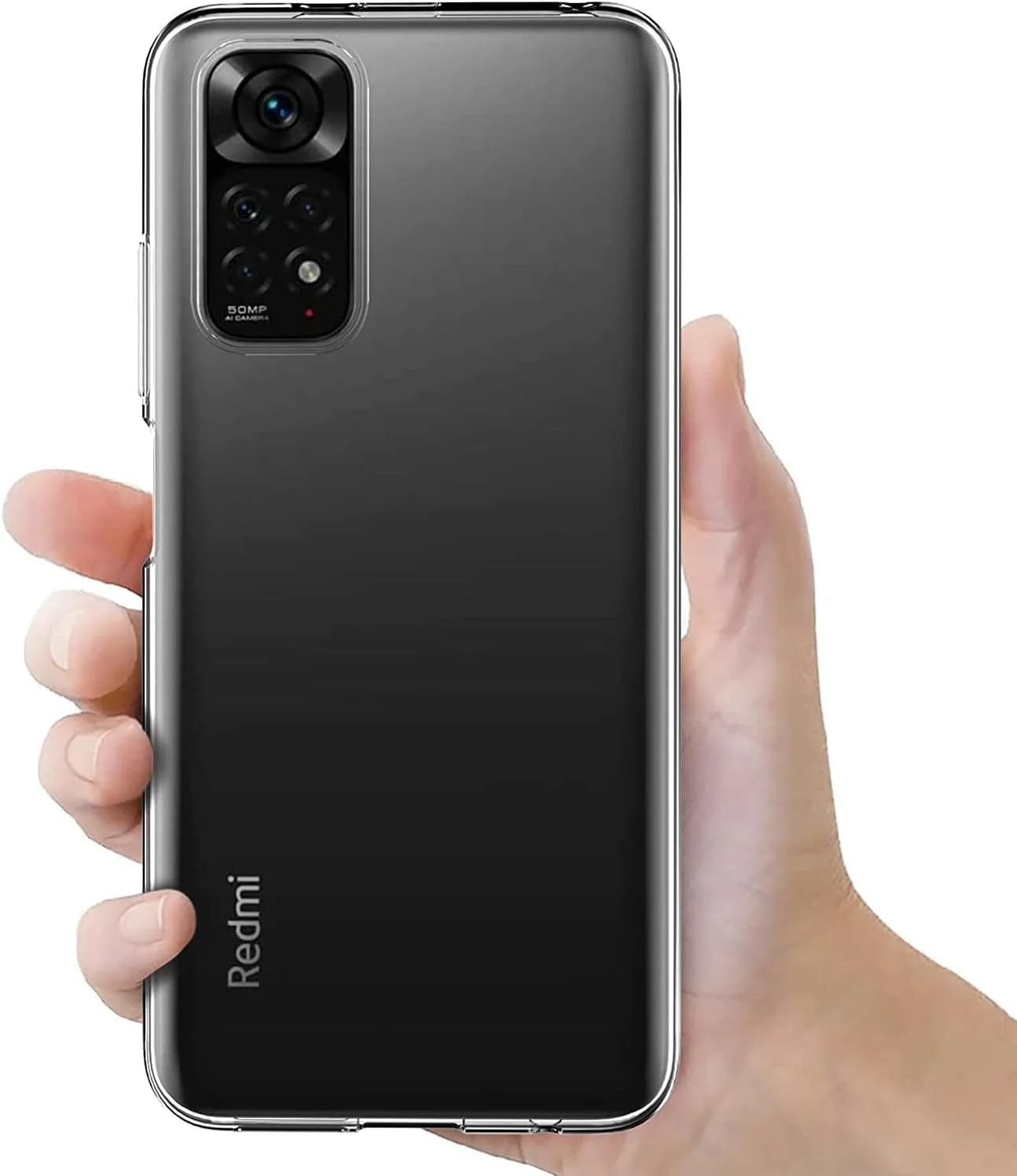 کاور محافظ ژله ای نرم شیائومی ردمی نوت 11 / ردمی نوت 11S 4G (6.43 اینچ) با سپر TPU و پشت شفاف