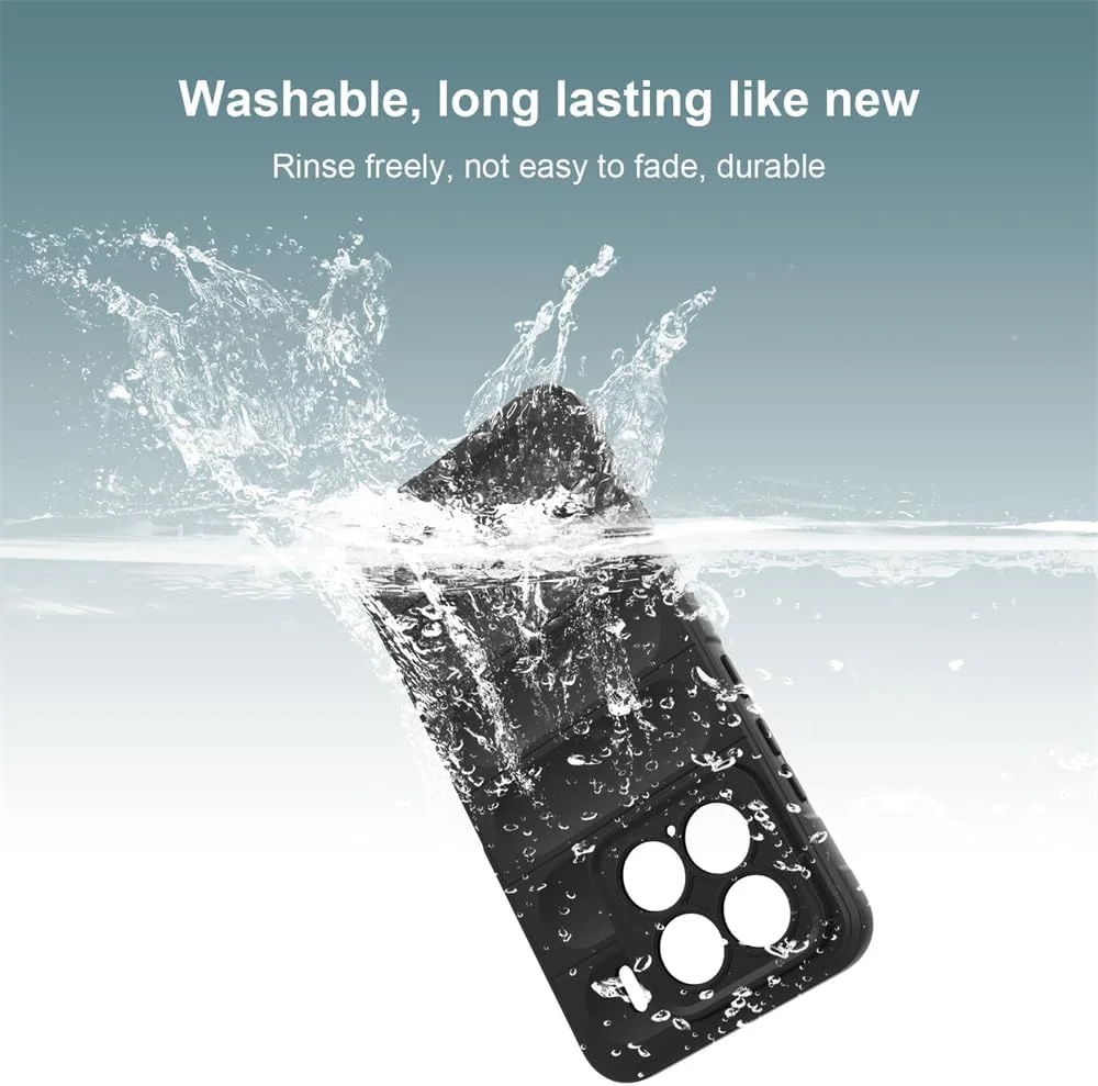 کاور سیلیکونی برای شیائومی 15، آستر میکروفیبر ضد خش AZONEE، طراحی ضد ضربه با محافظت از دوربین - مشکی